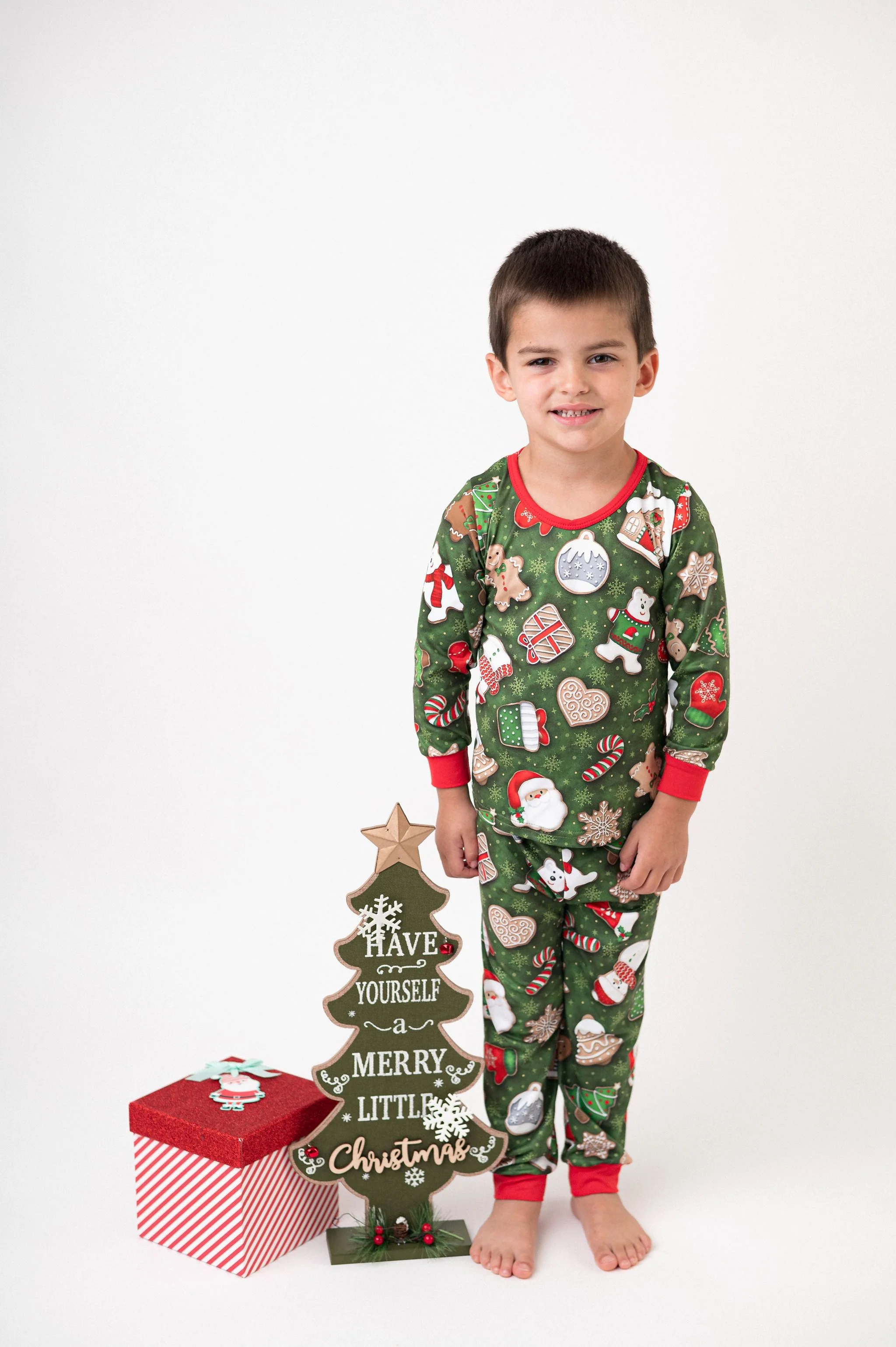 GINGERBREAD COOKIES PJS - GREEN