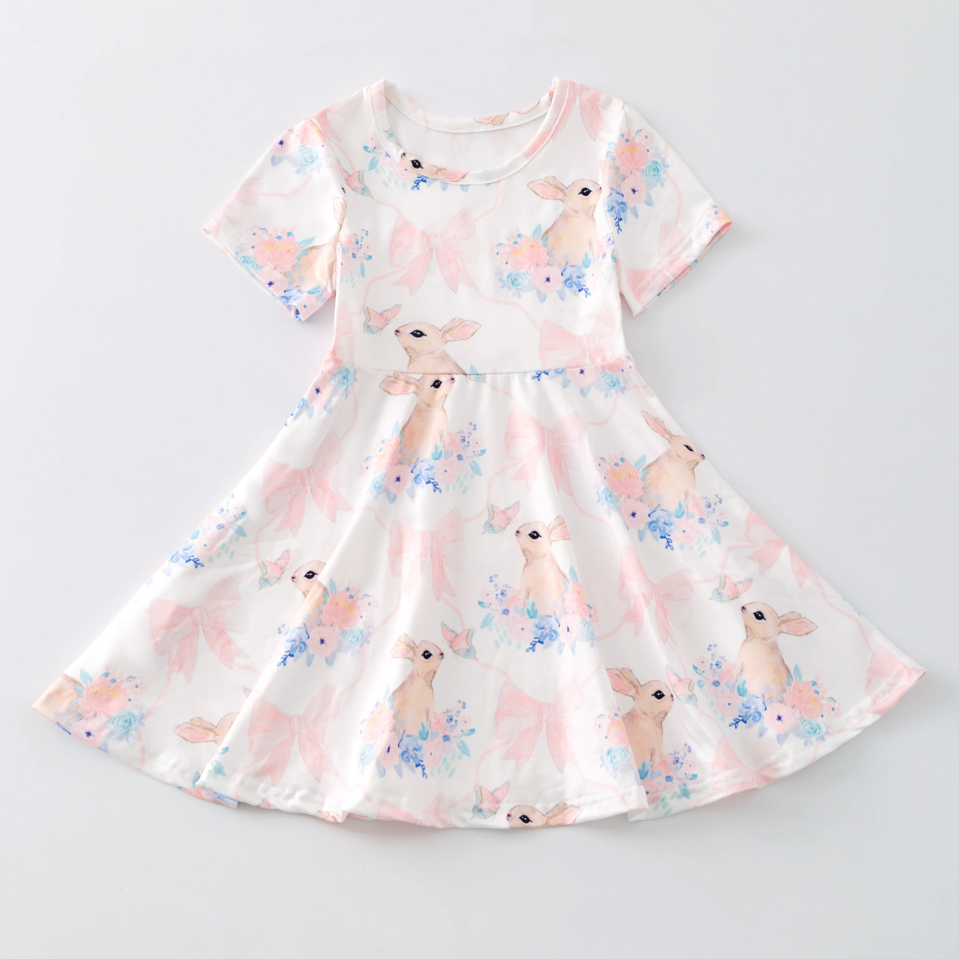 EASTER BUNNY BOW TWIRL DRESS
