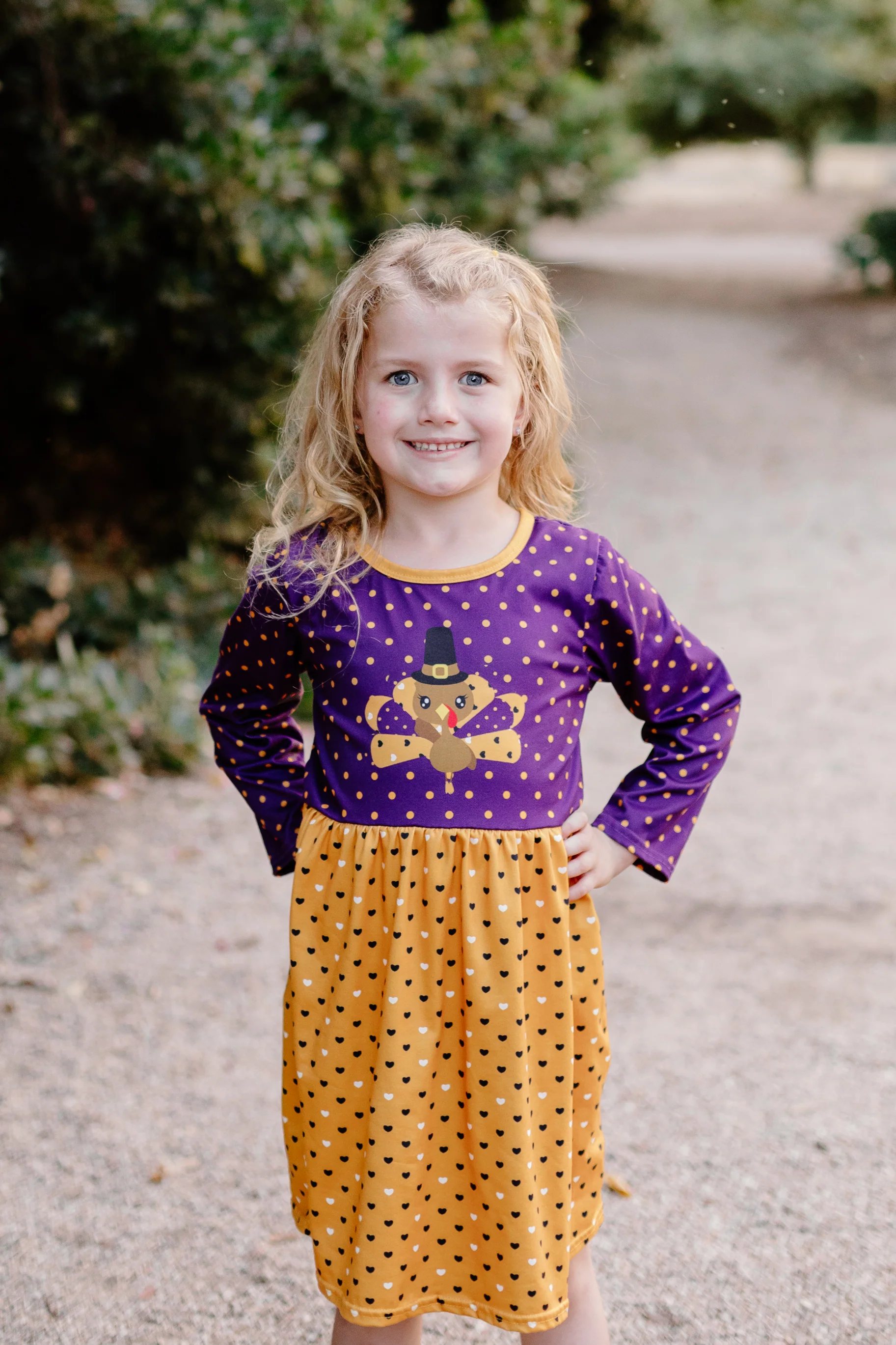 THANKSGIVING TURKEY LONG SLEEVES DRESS