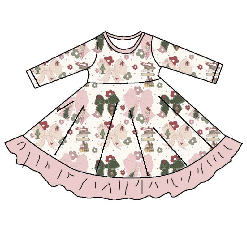 MEAN GUY PINK RUFFLE DRESS