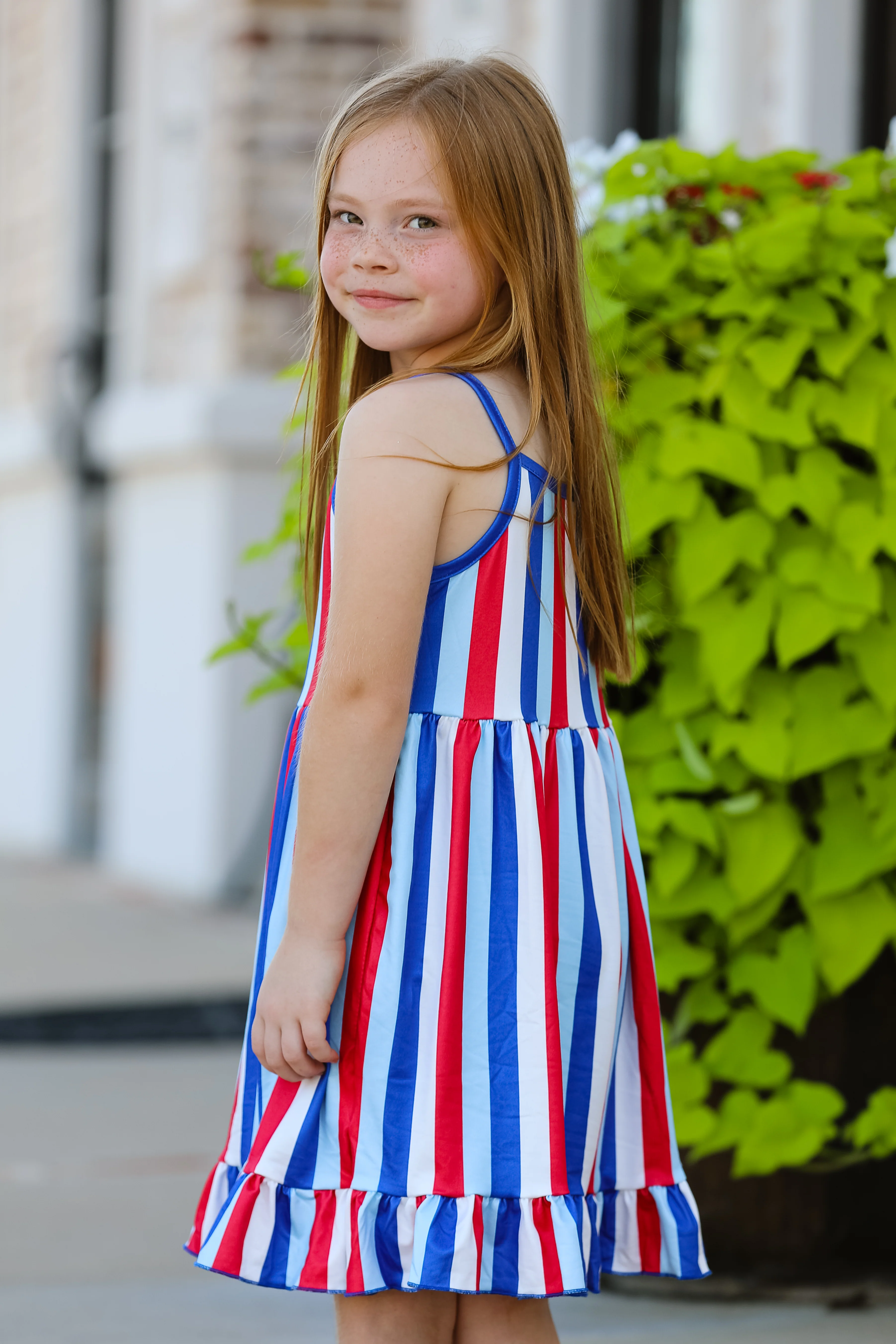 PATRIOTIC STRIPES TANK DRESS