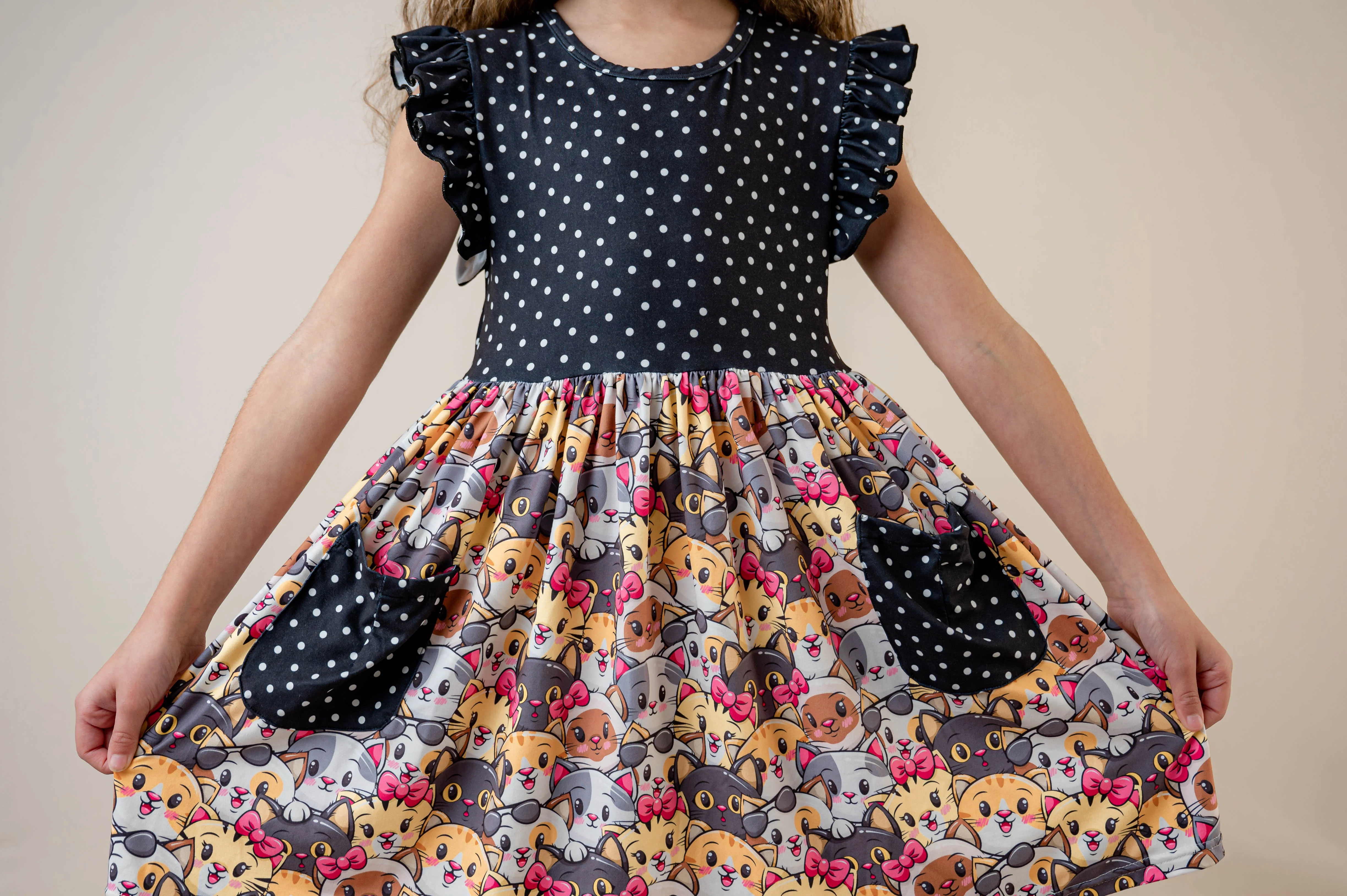 CAT DRESS WITH POCKETS