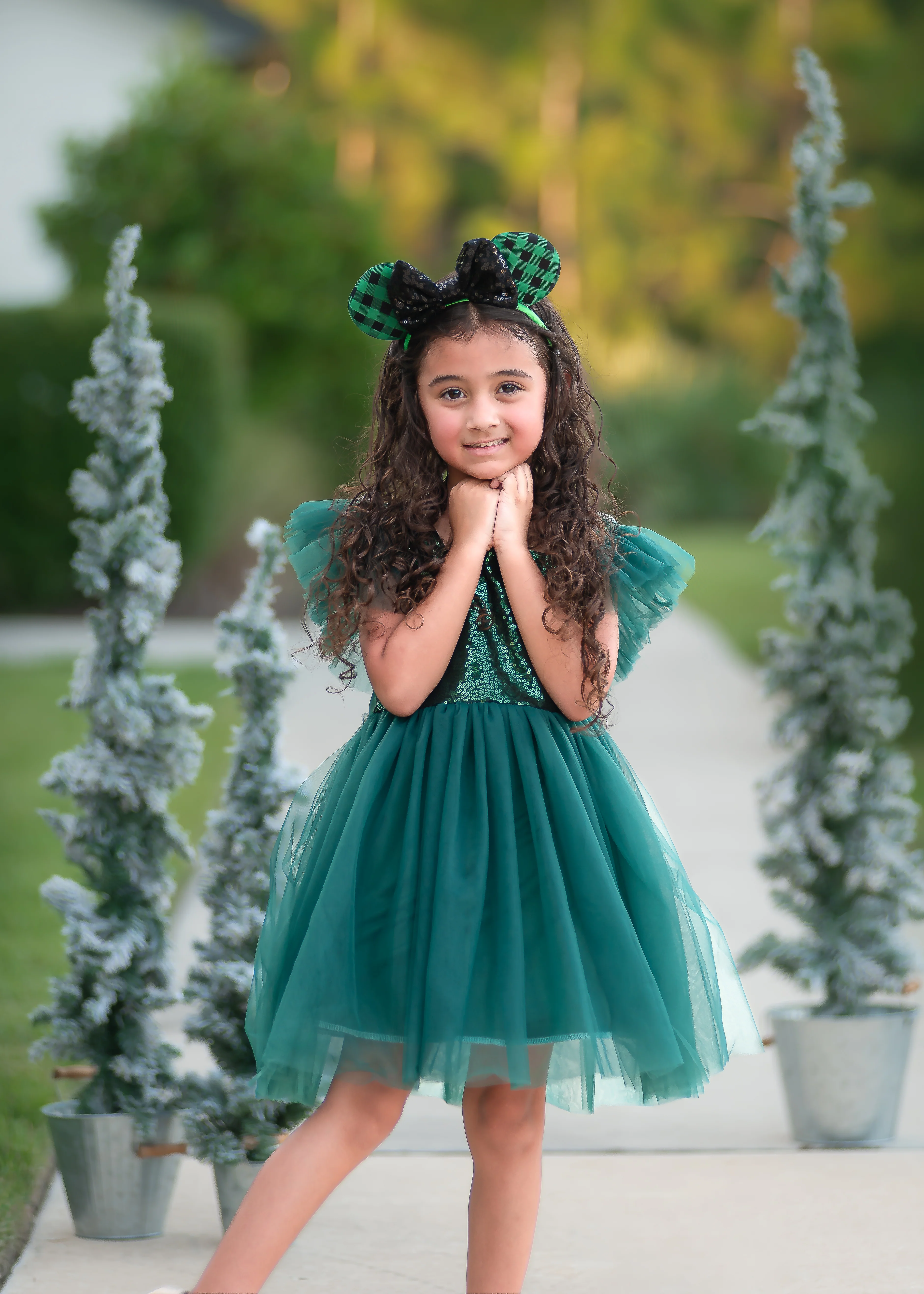 GREEN SPARKLE TUTU DRESS