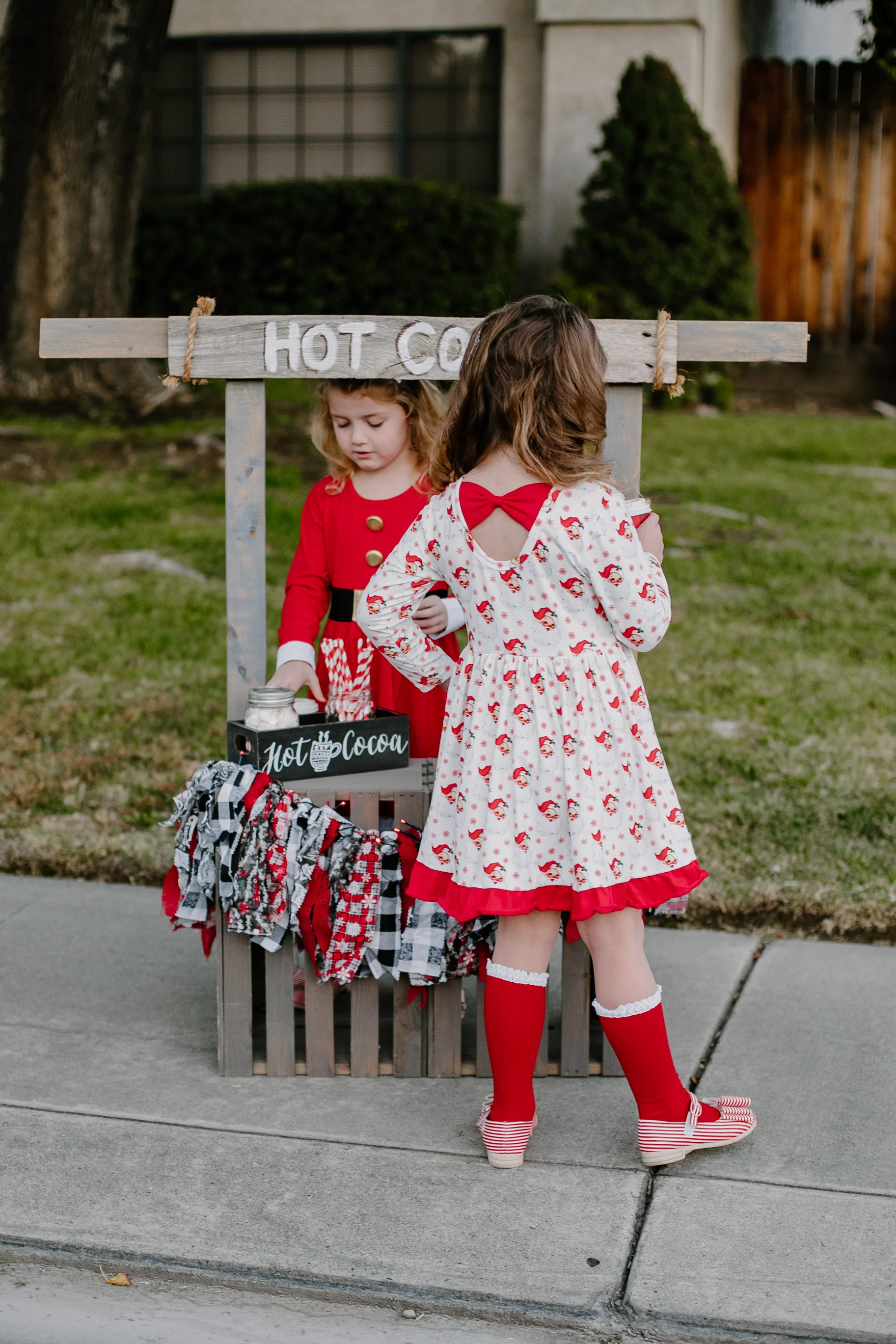 SANTA RED BOW DRESS