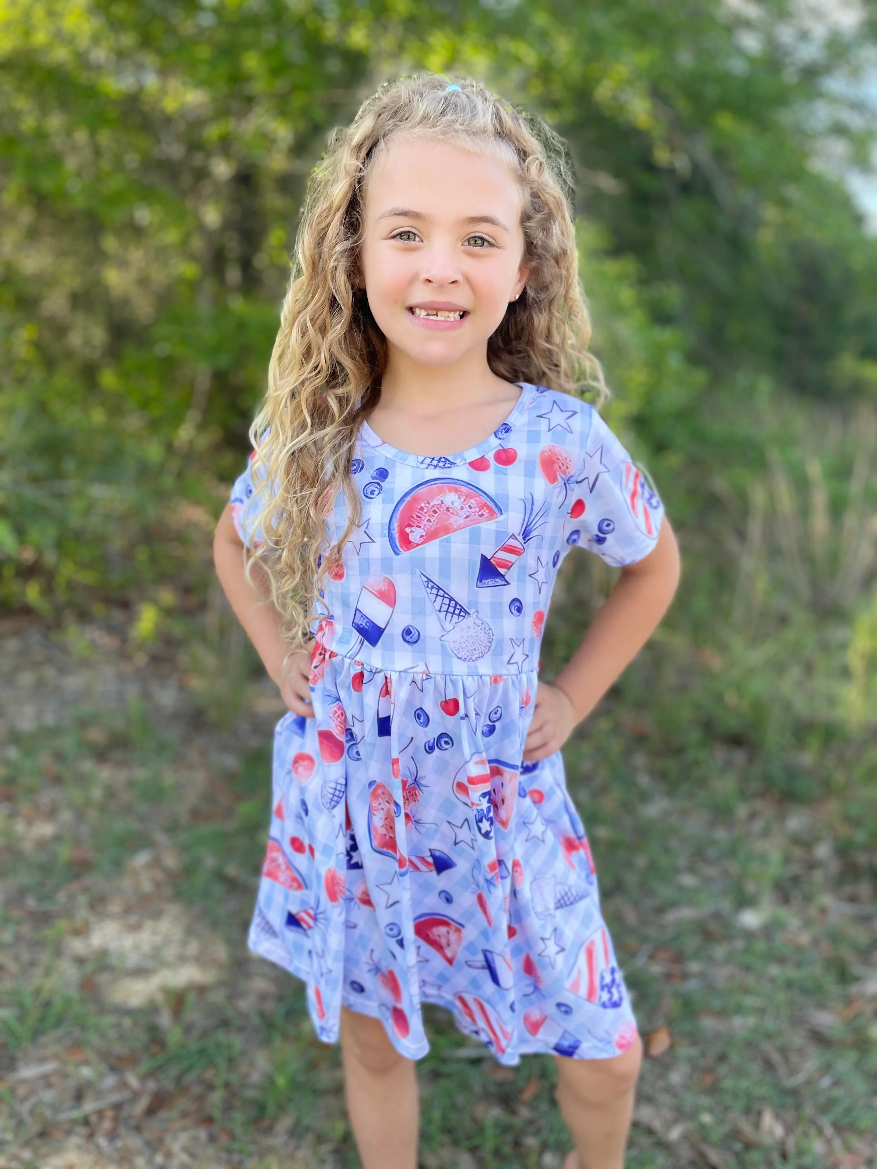 PATRIOTIC PICNIC TWIRL DRESS
