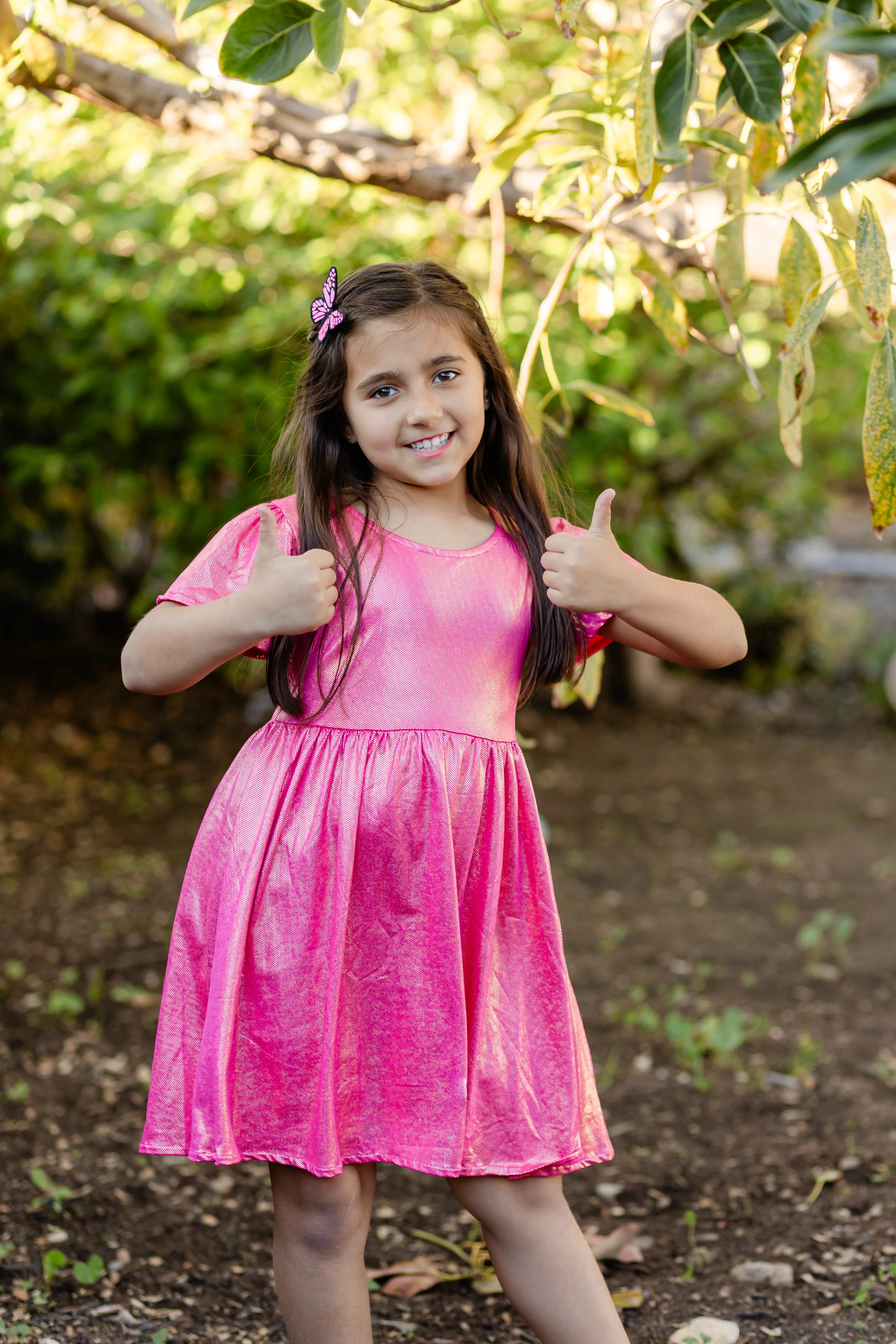 SPRING SHIMMER PINK DRESS