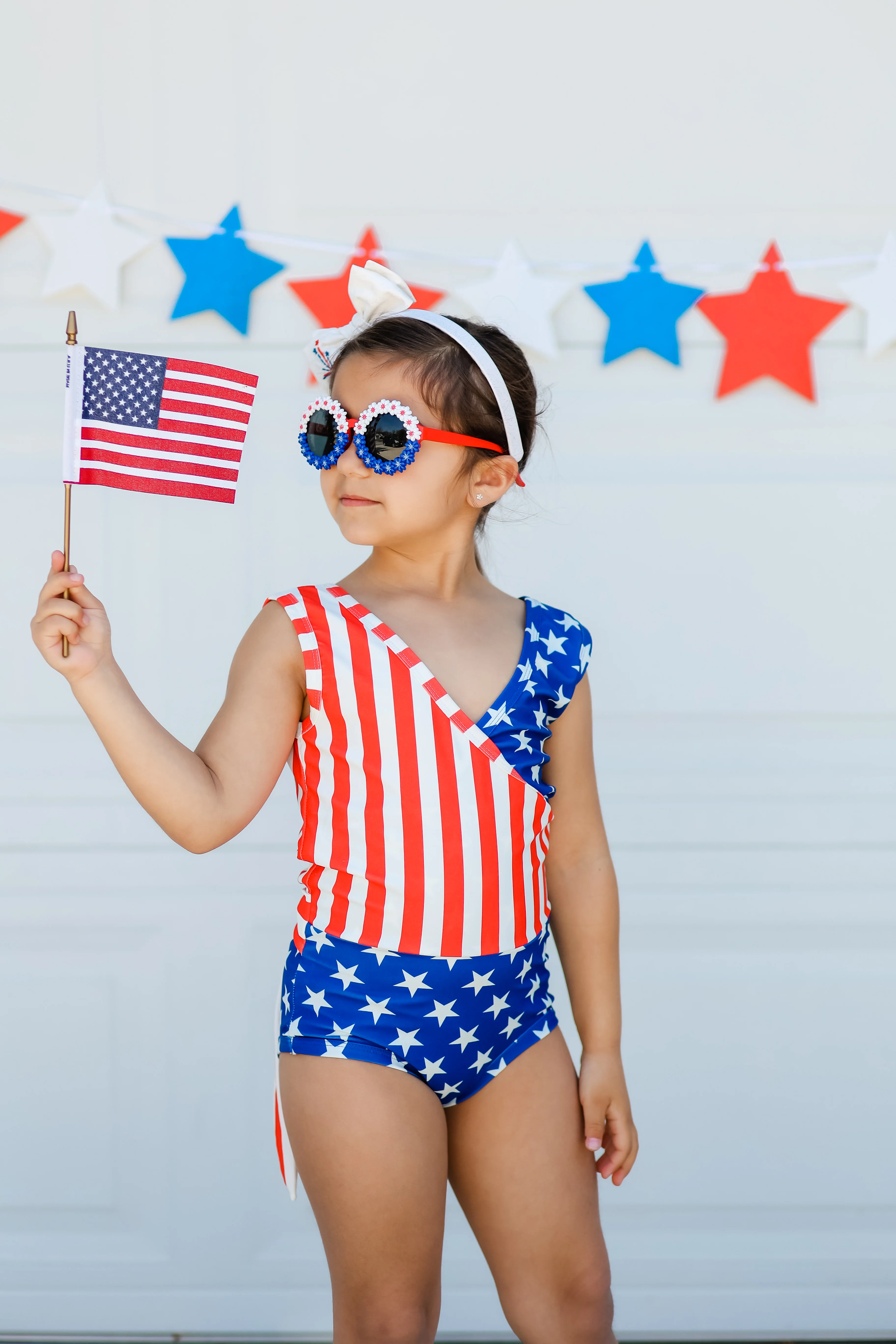 PATRIOTIC STAR & STRIPES SWIMSUIT