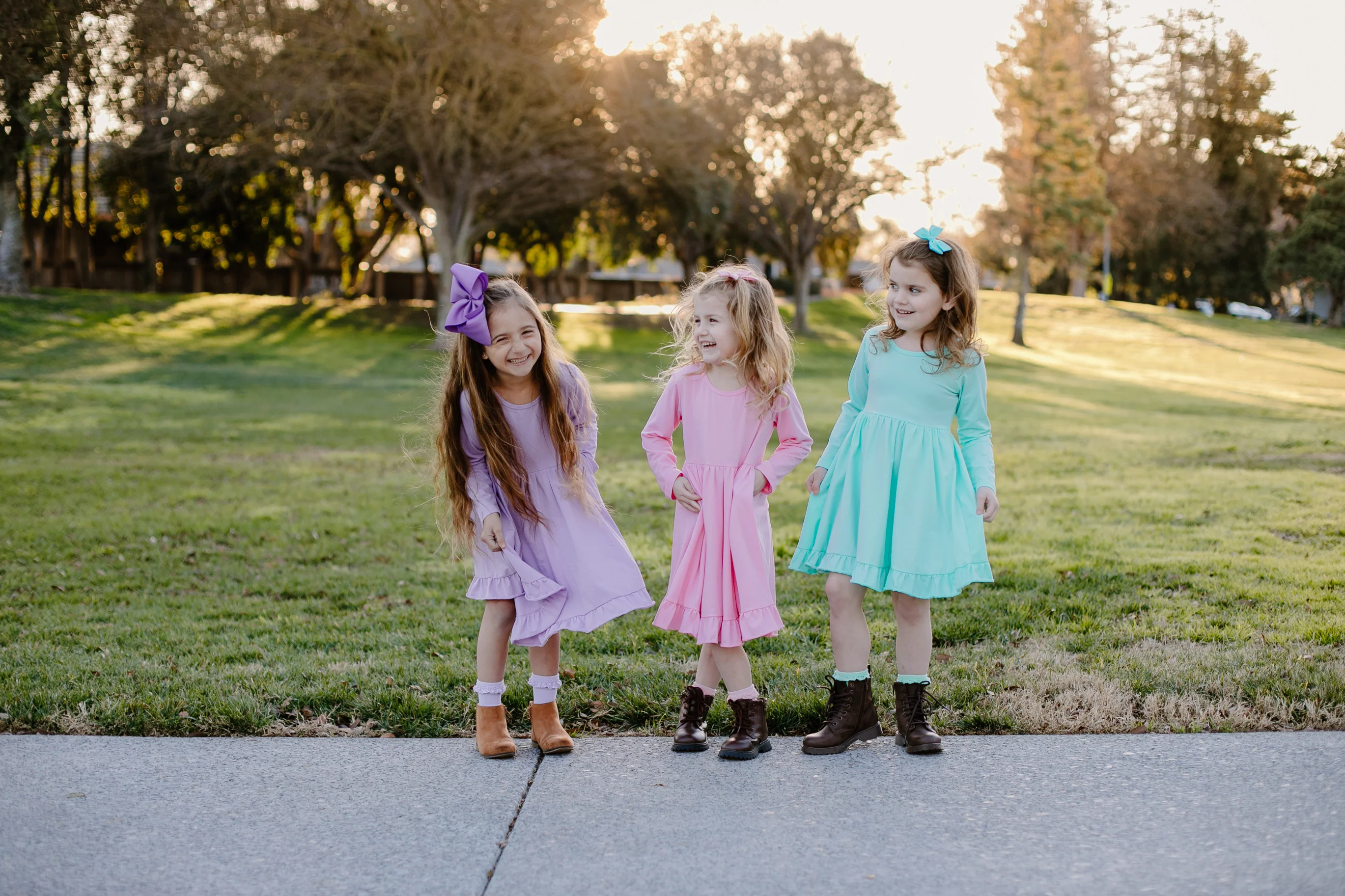 DIXIE TWIRLY DRESS - TURQUOISE