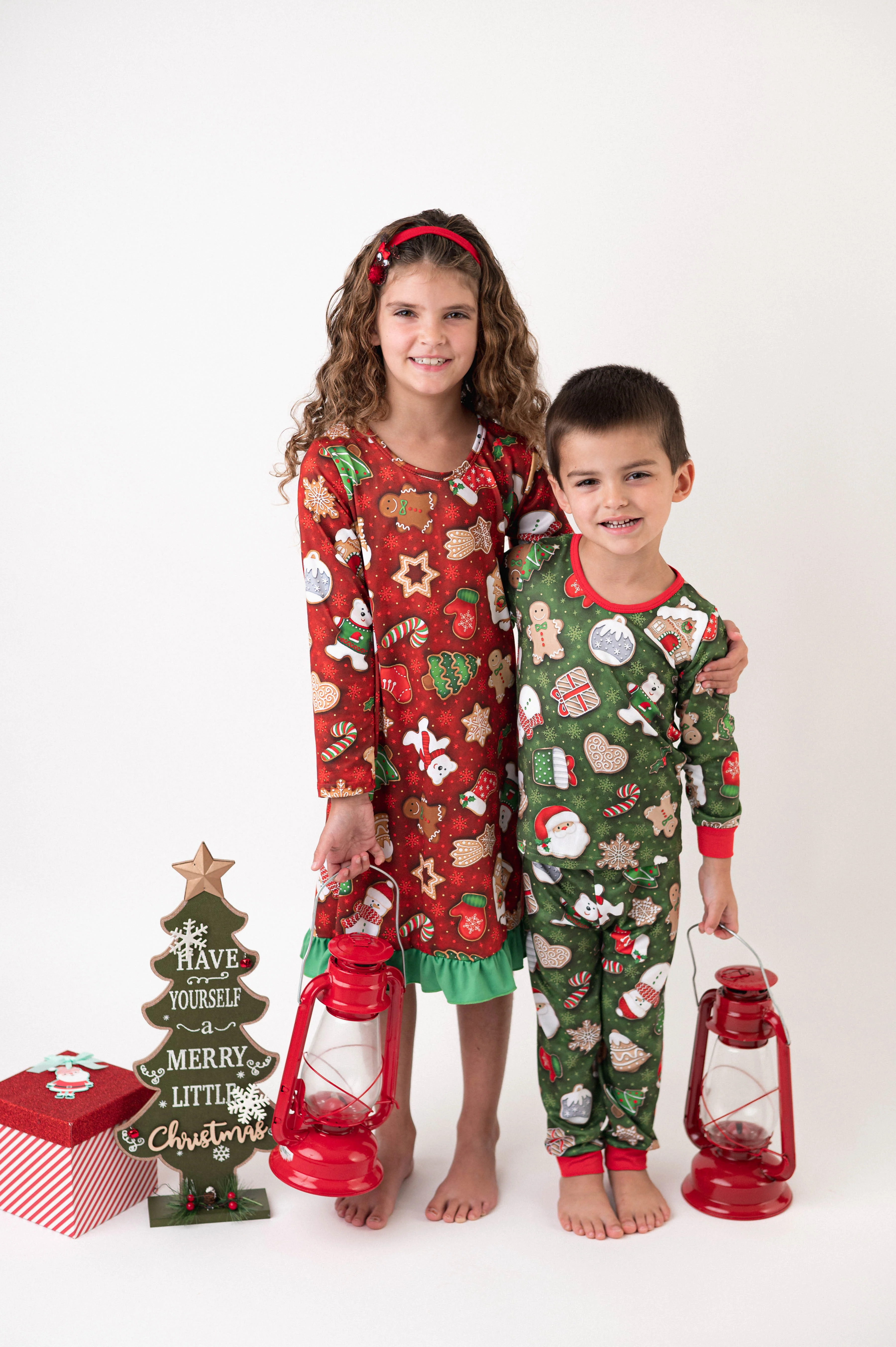 GINGERBREAD COOKIES PJS - GREEN