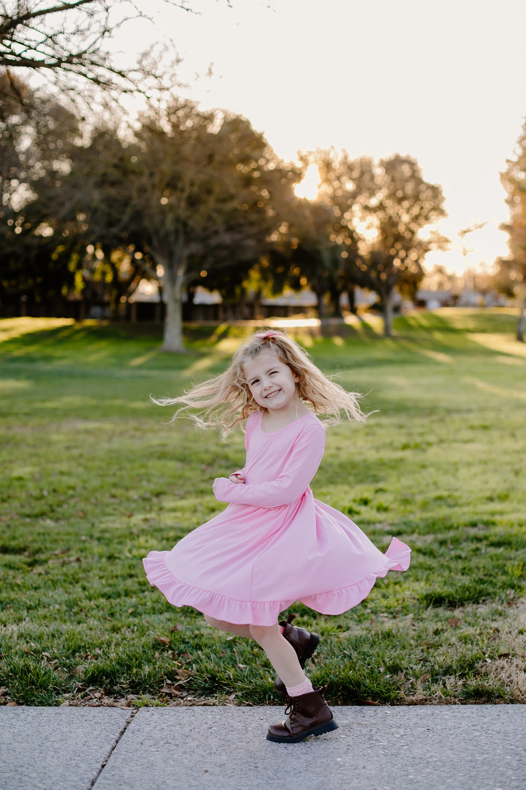 DIXIE TWIRLY DRESS - PINK