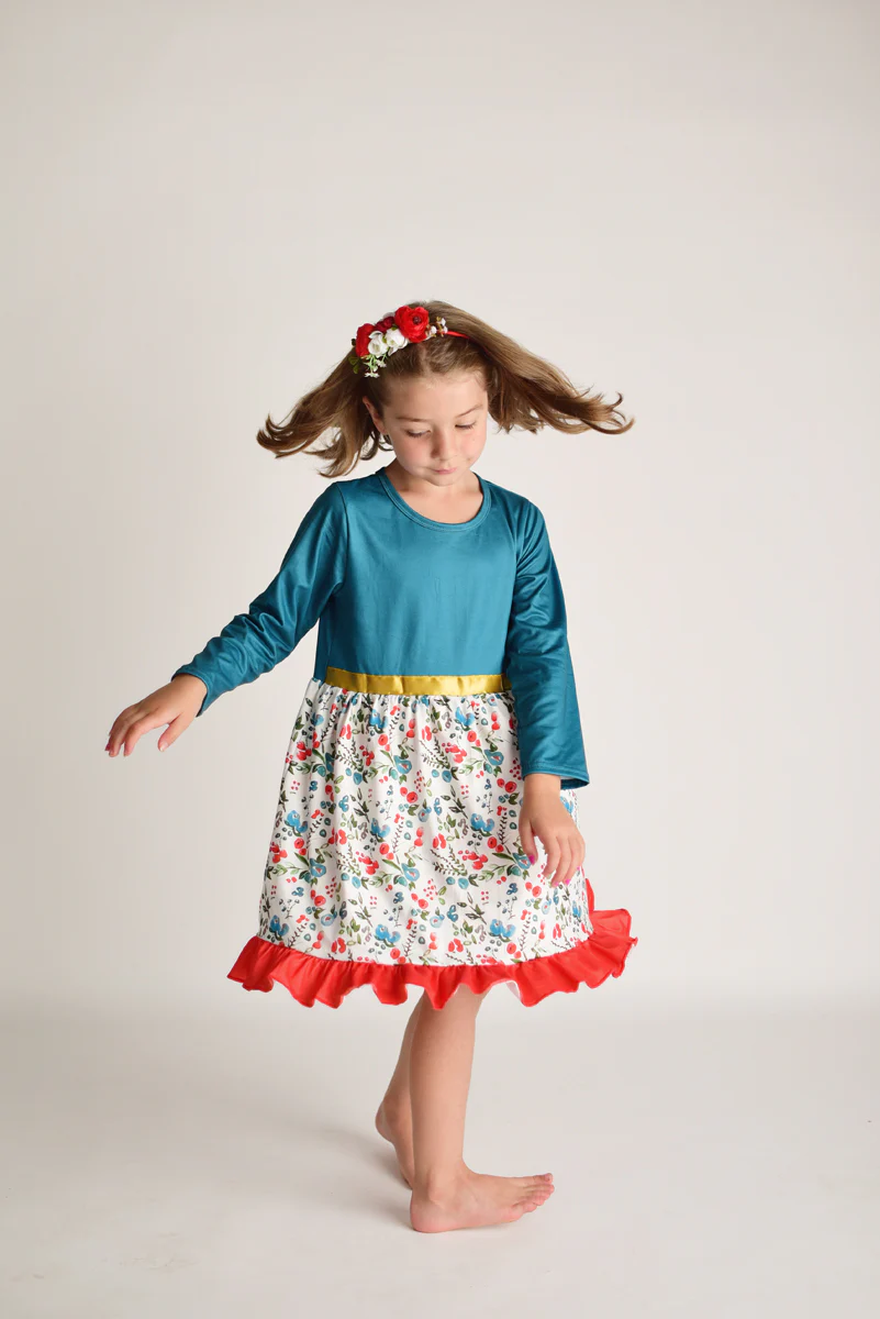 HAZEL CHRISTMAS FLORAL DRESS