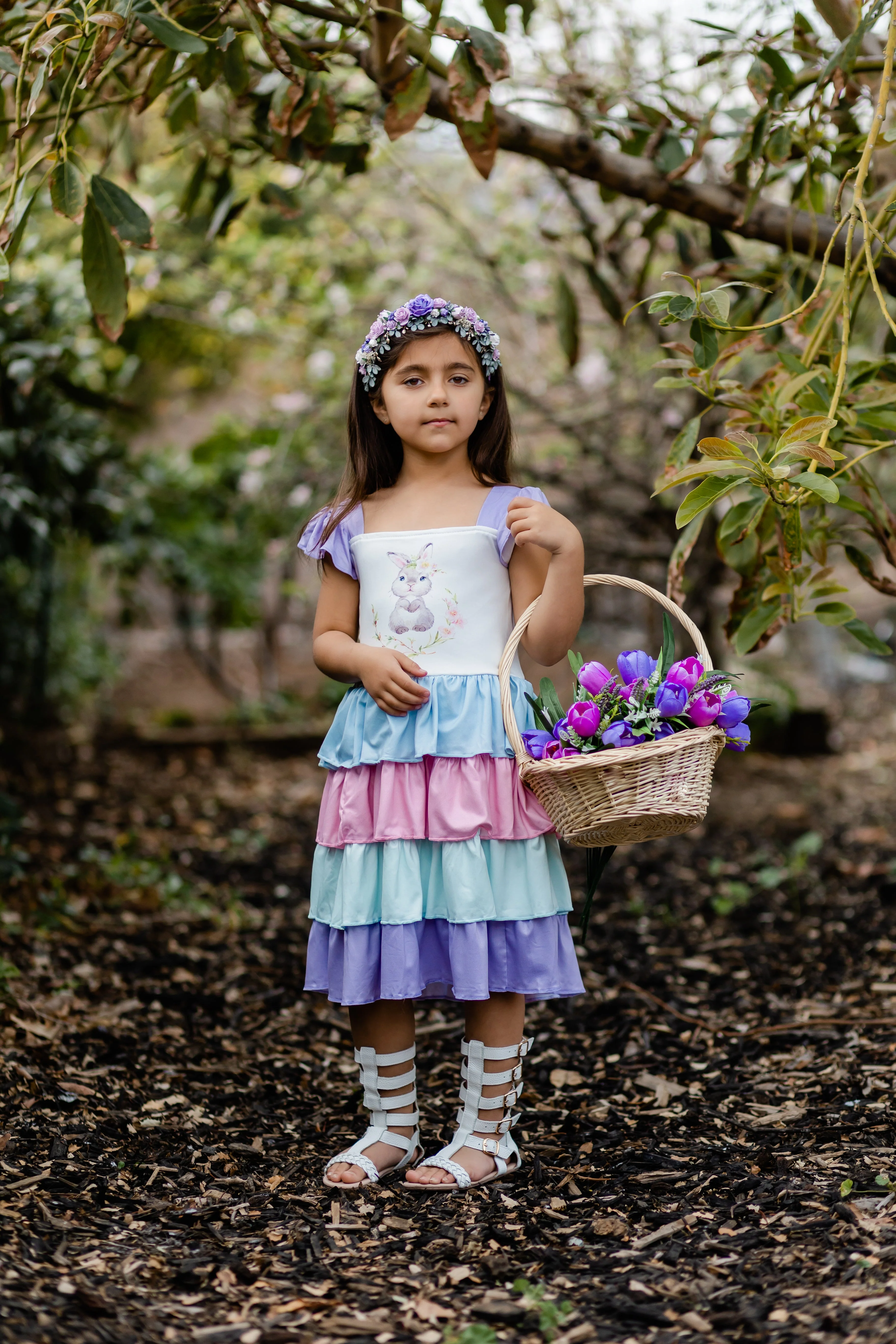 ANNA EASTER RUFFLED DRESS