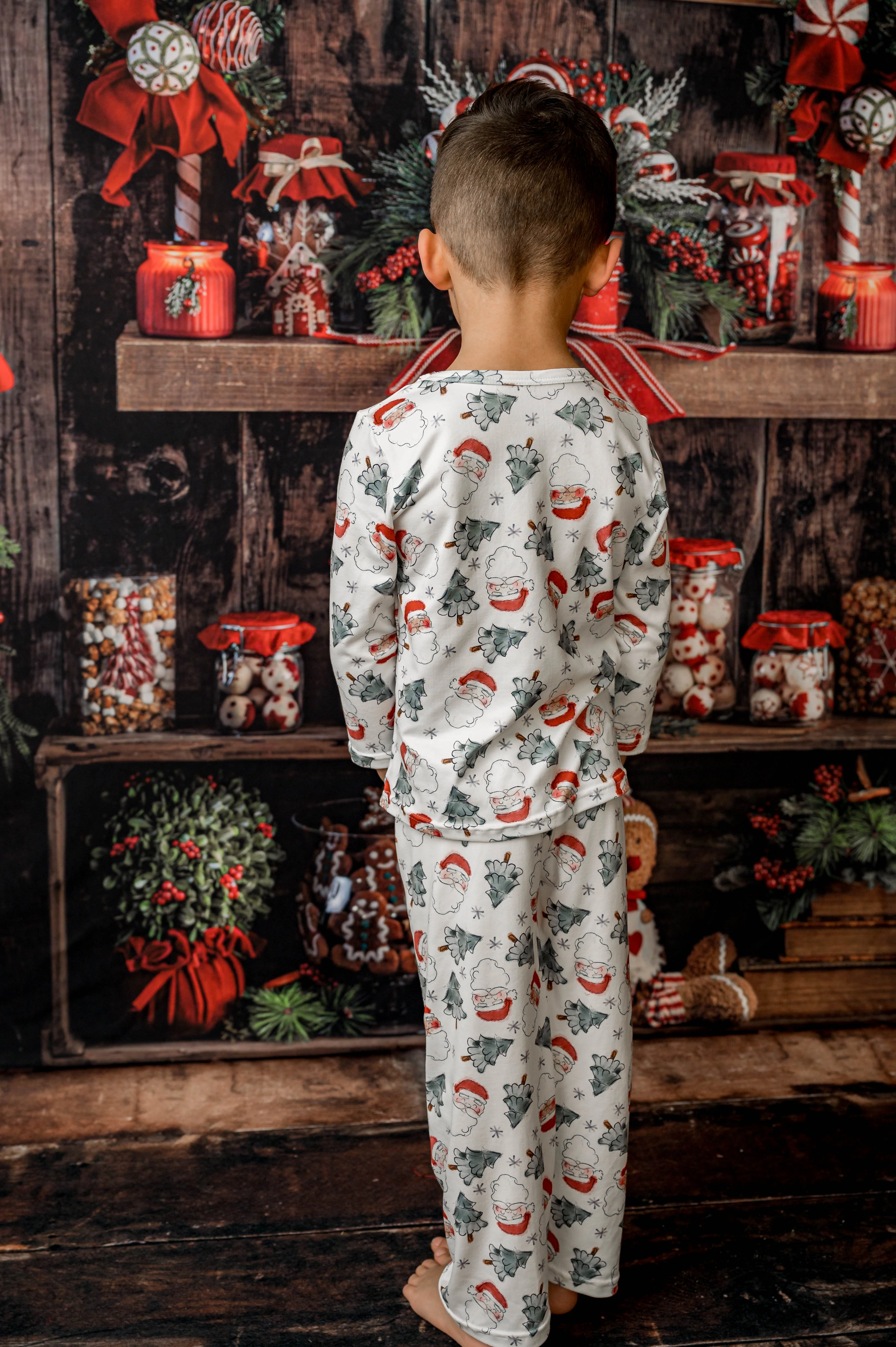 SANTA & CHRISTMAS TREES PJS