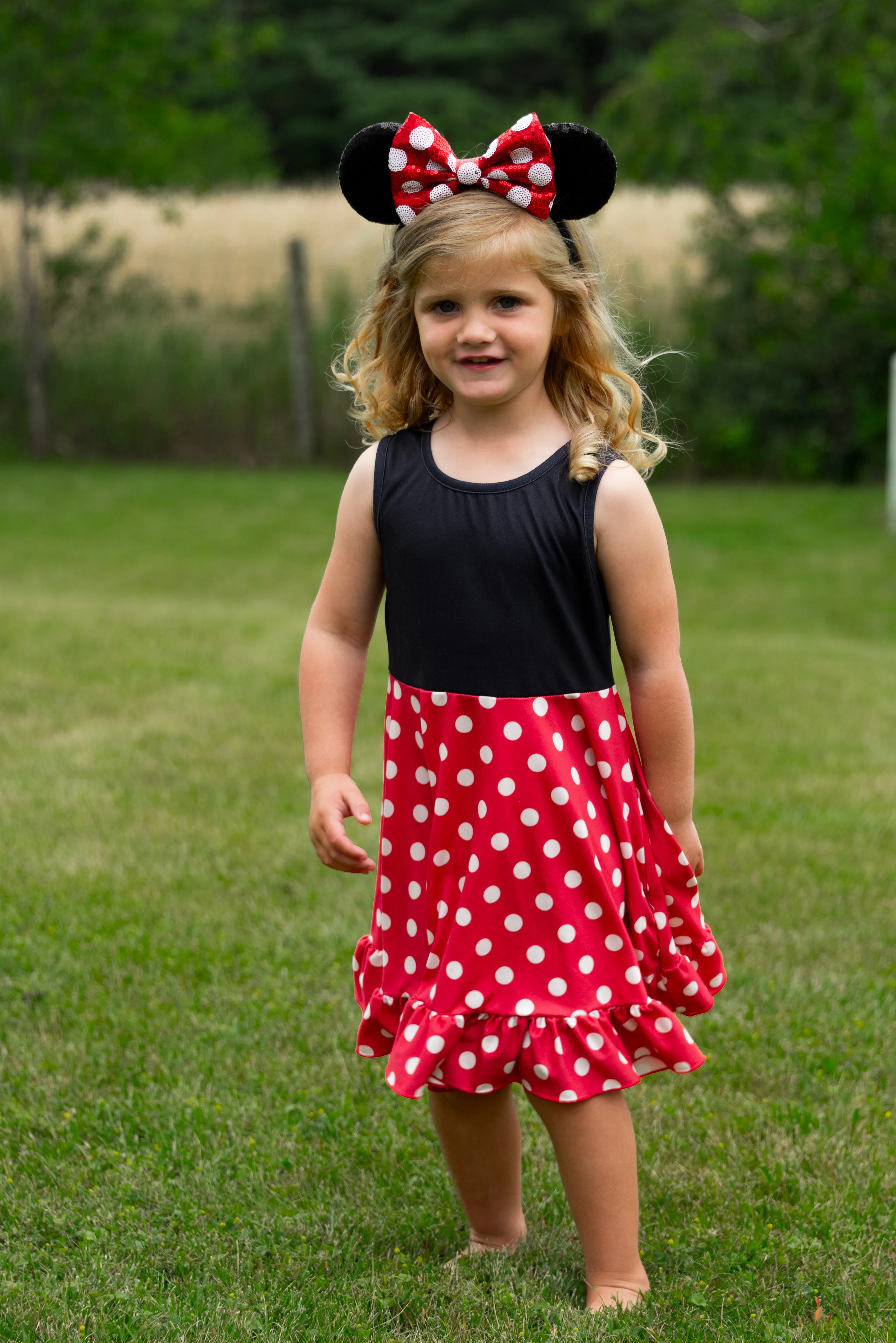 RED POLKA MOUSE TANK DRESS (MOMMY & ME) PRESALE