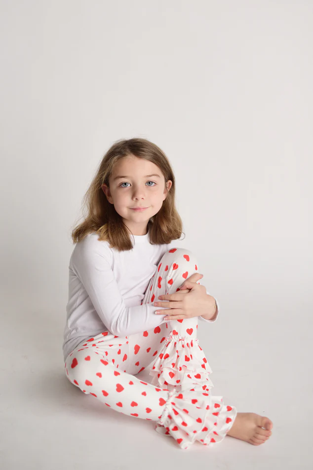 VALENTINE HEART RUFFLE PANTS