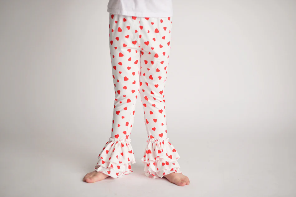 VALENTINE HEART RUFFLE PANTS