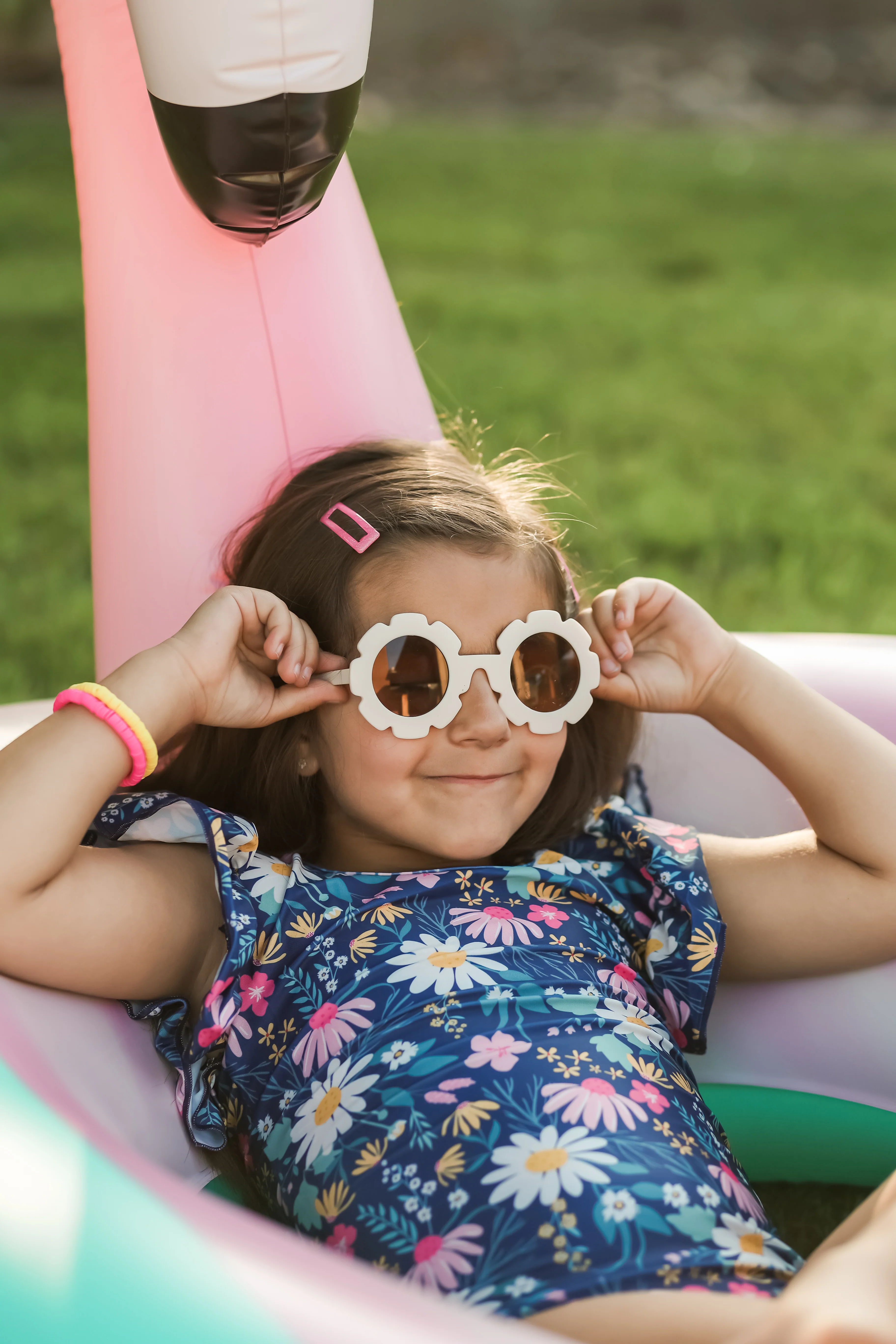 NAVY FLORAL ONE PIECE  SWIMSUIT
