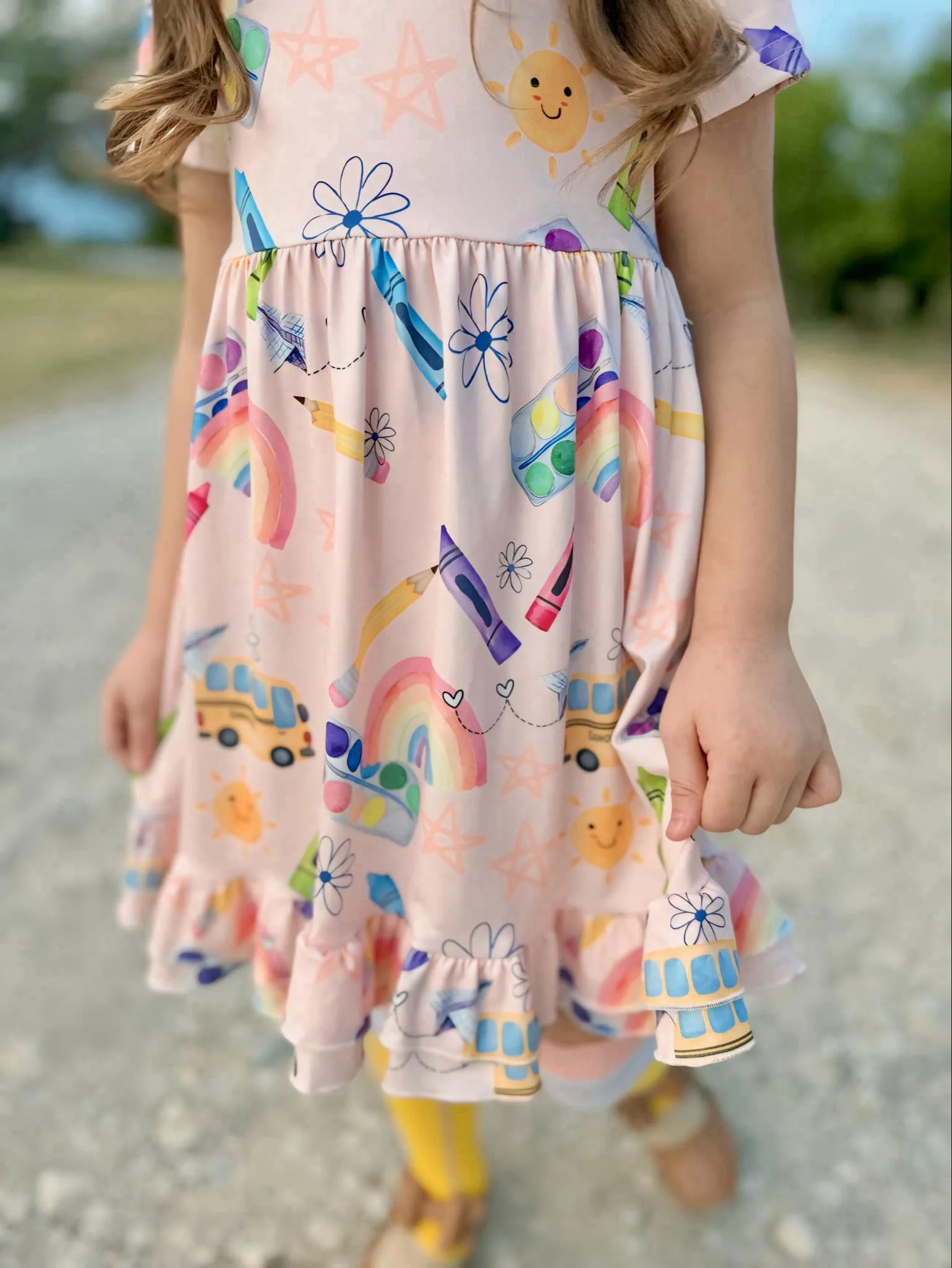 BACK TO SCHOOL RAINBOW PAINT DRESS PRESALE
