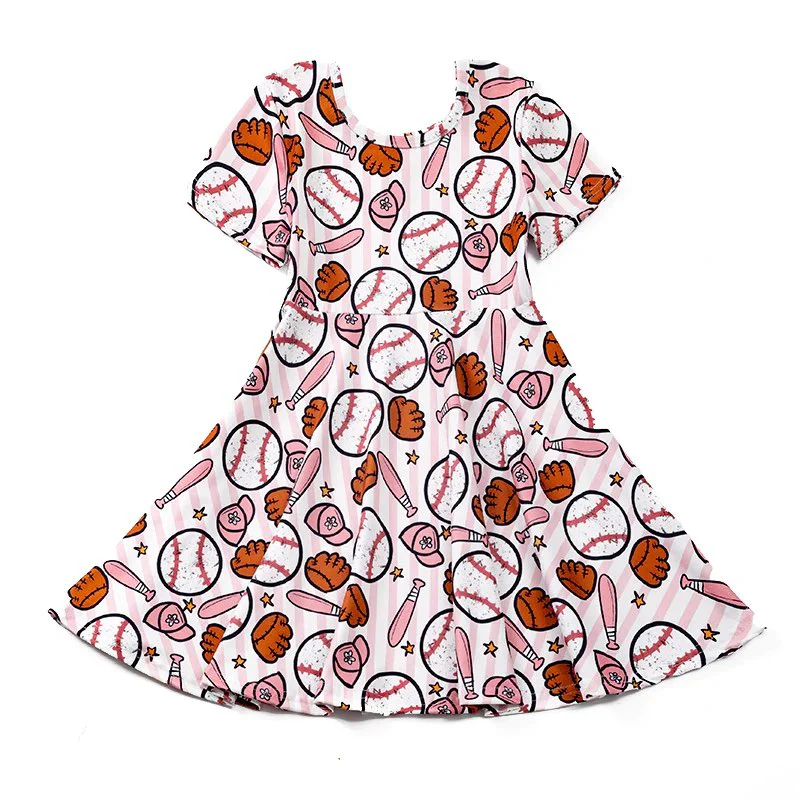 BASEBALL TWIRL DRESS