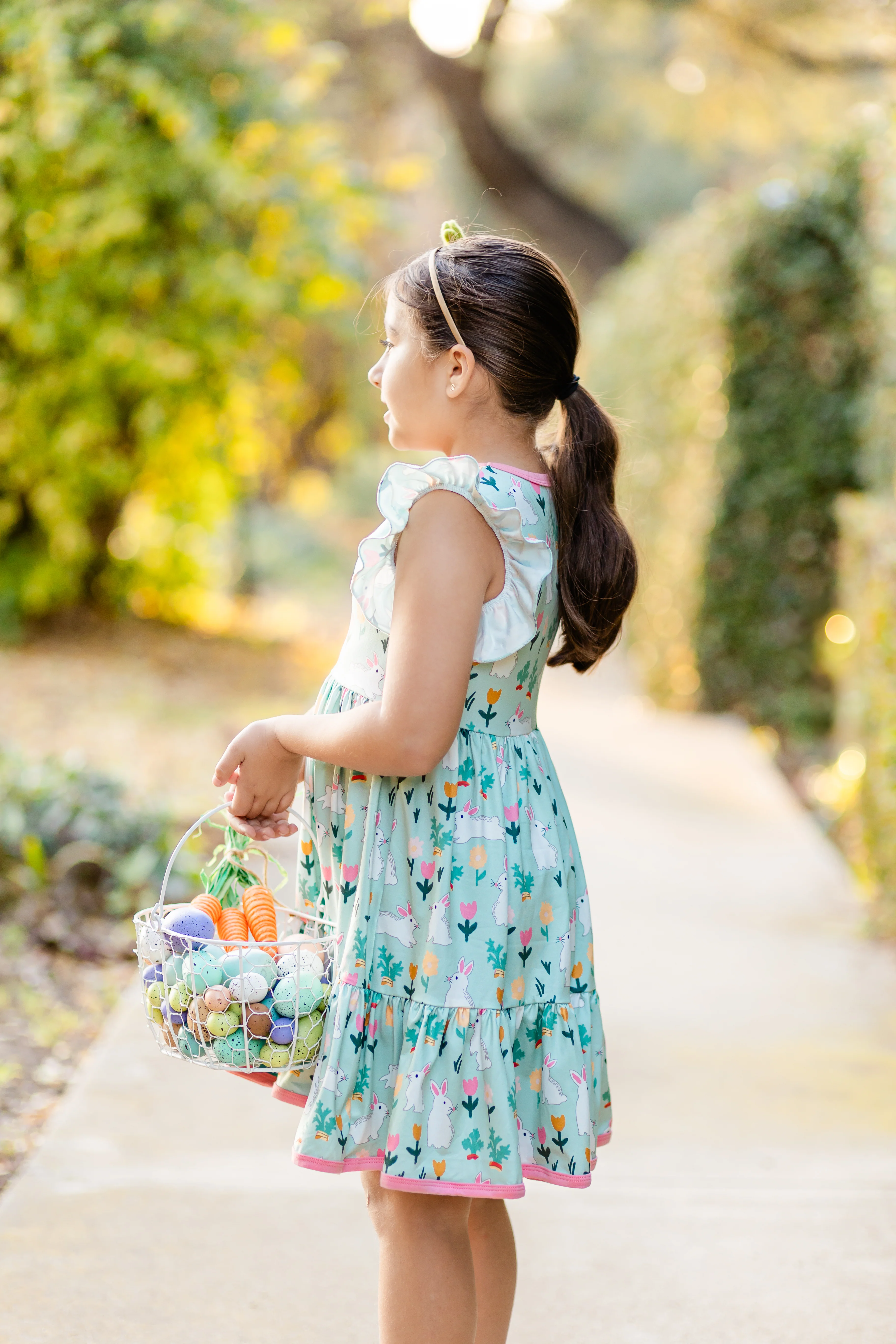 EASTER MINT BUNNY DRESS
