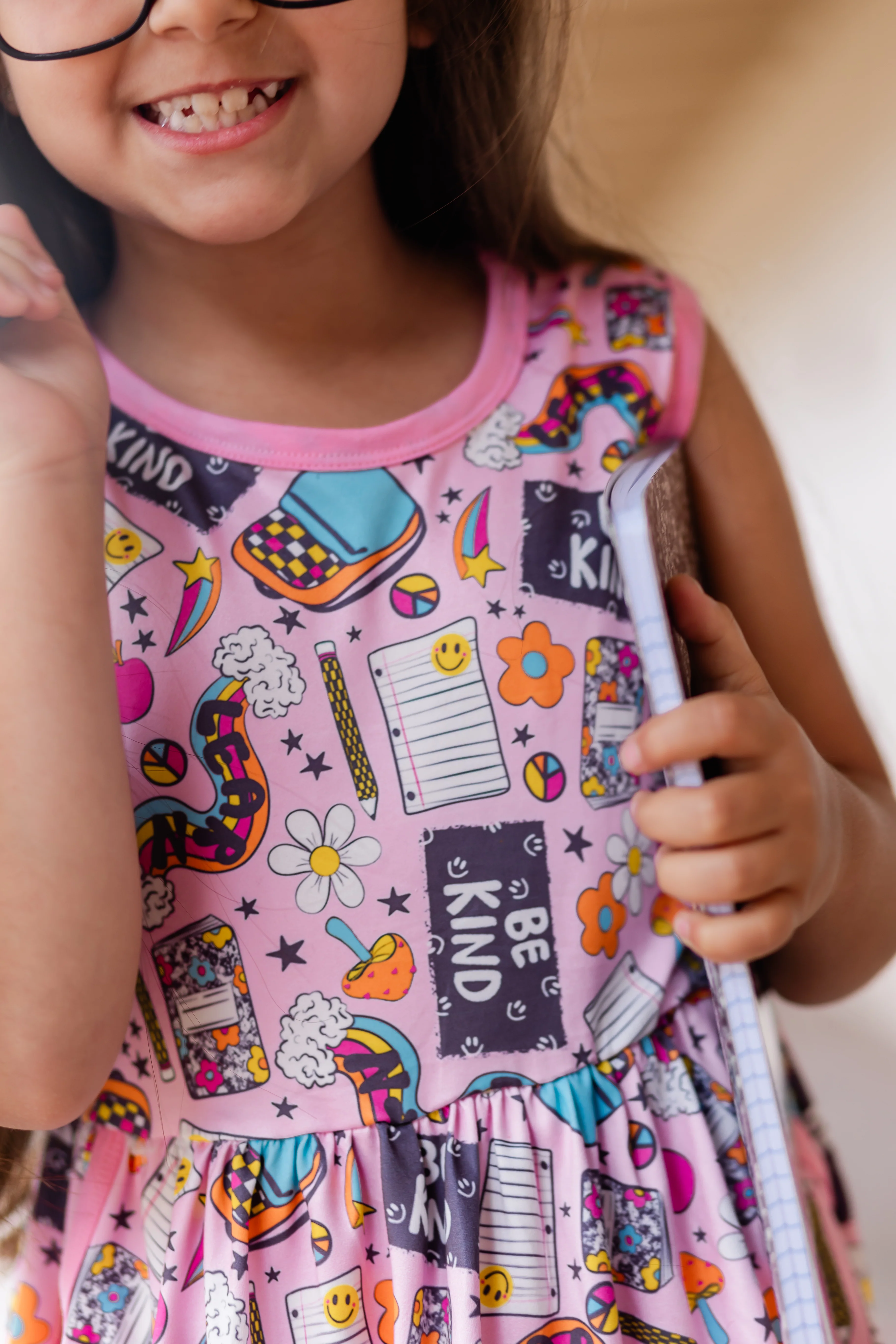 BE KIND BACK TO SCHOOL DRESS WITH POCKETS