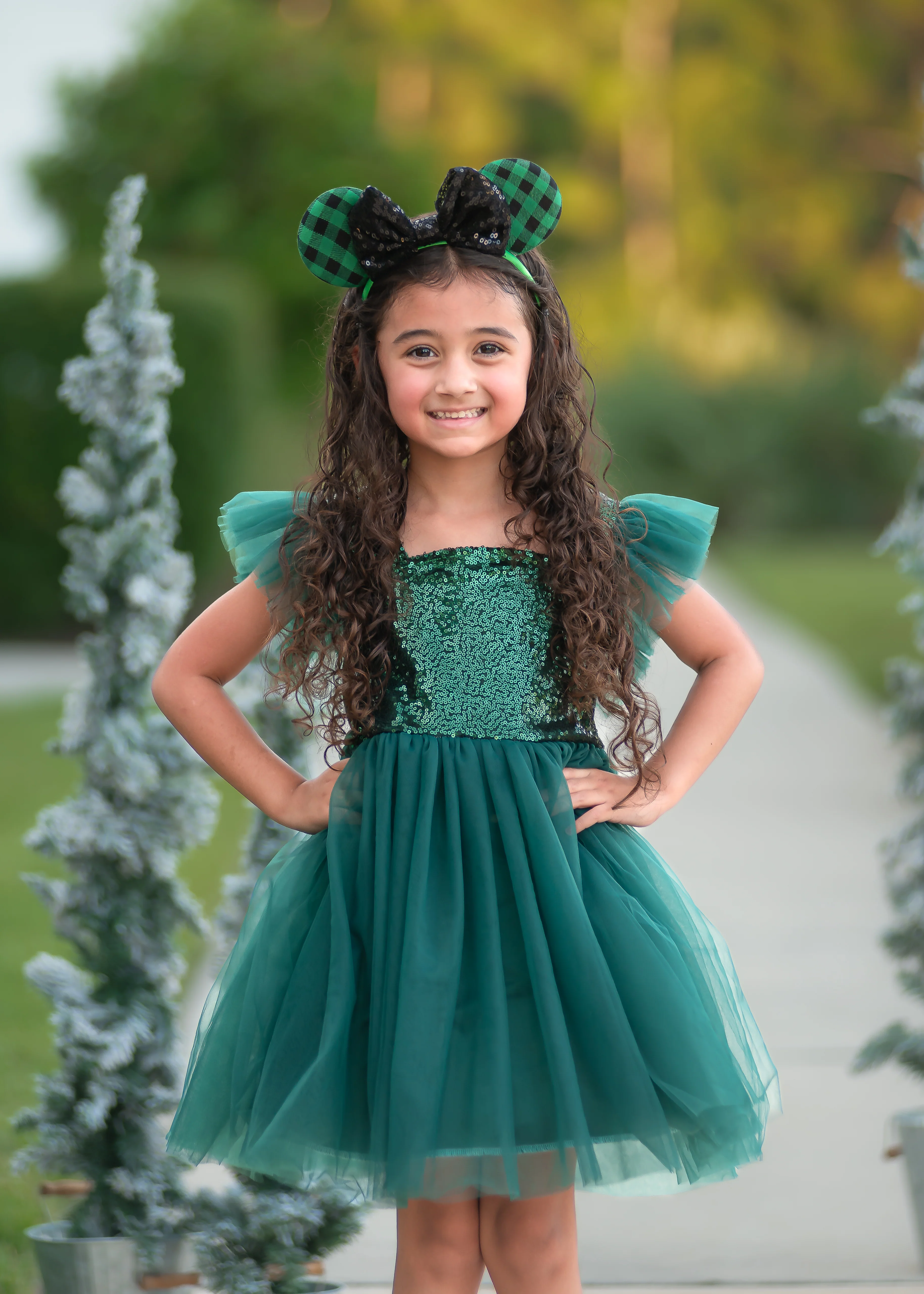 GREEN SPARKLE TUTU DRESS