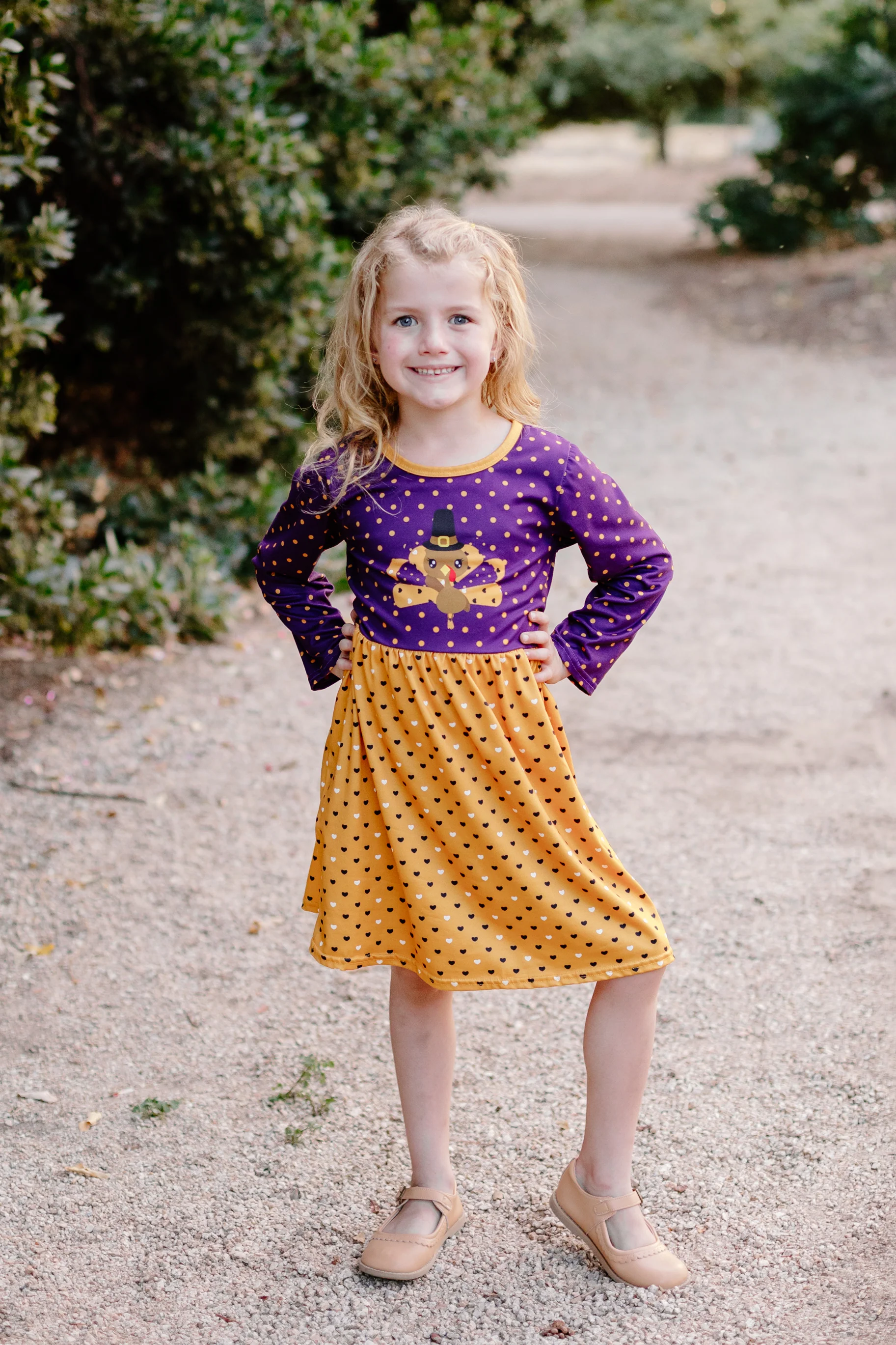 THANKSGIVING TURKEY LONG SLEEVES DRESS