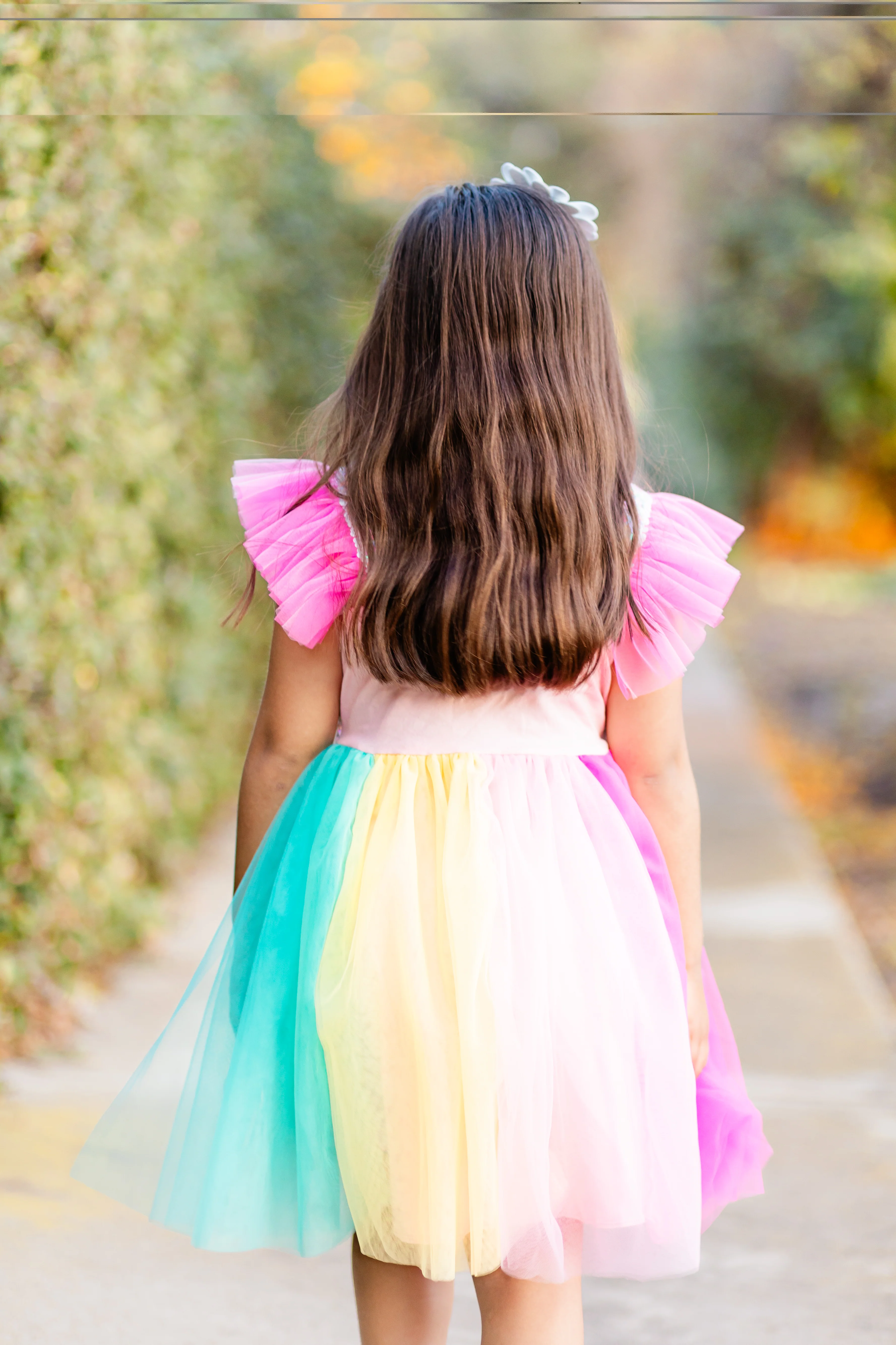 SPRING RAINBOW SPARKLE TUTU DRESS