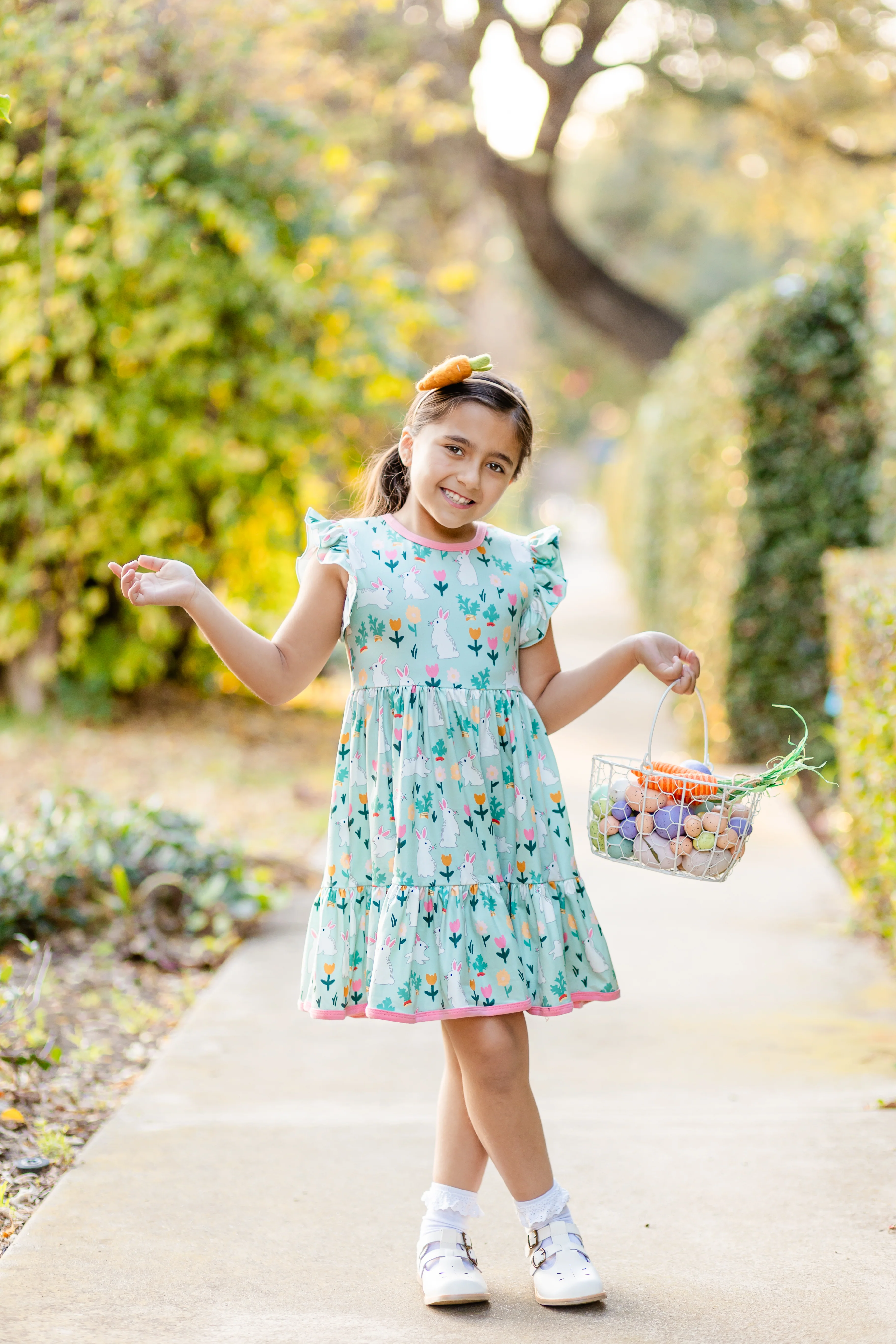 EASTER MINT BUNNY DRESS