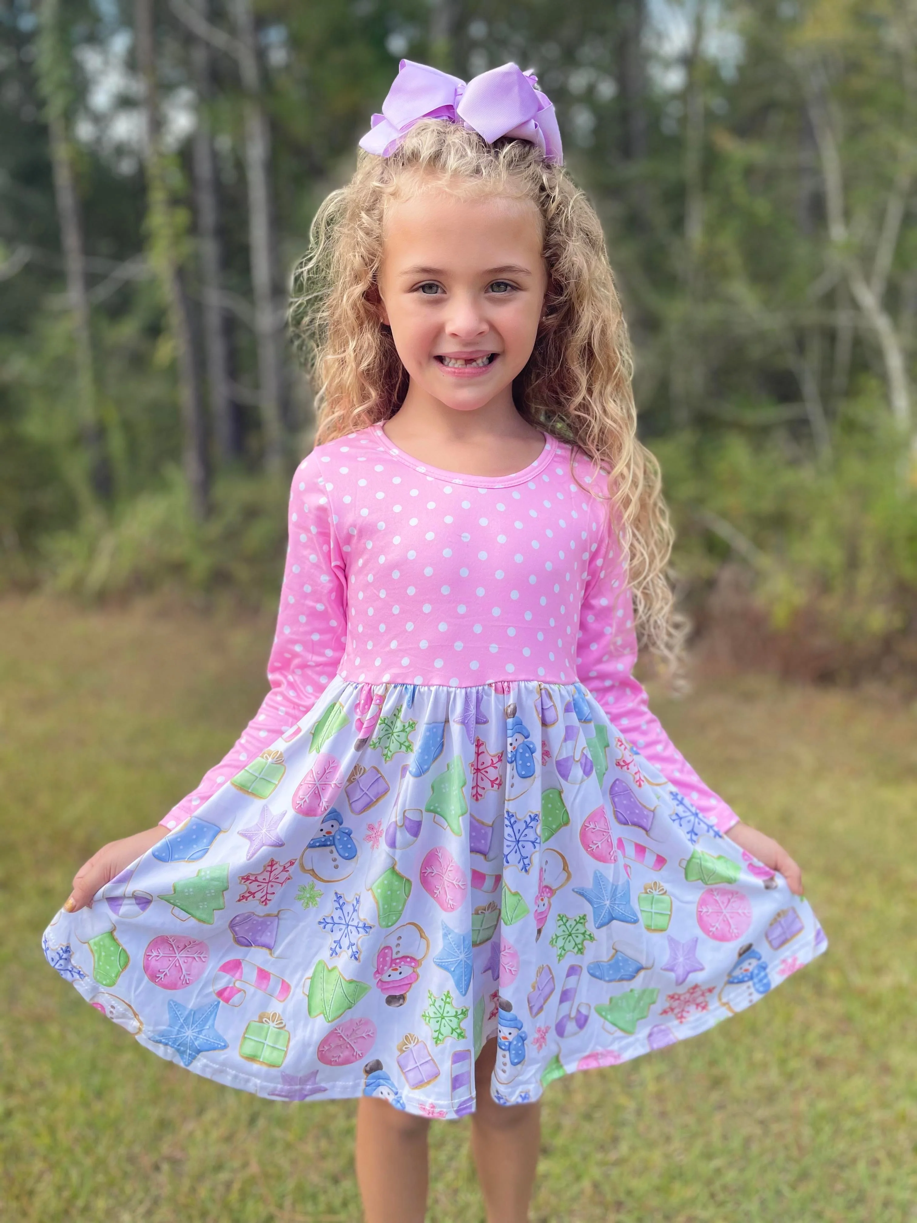 CHRISTMAS COOKIES TWIRLY DRESS