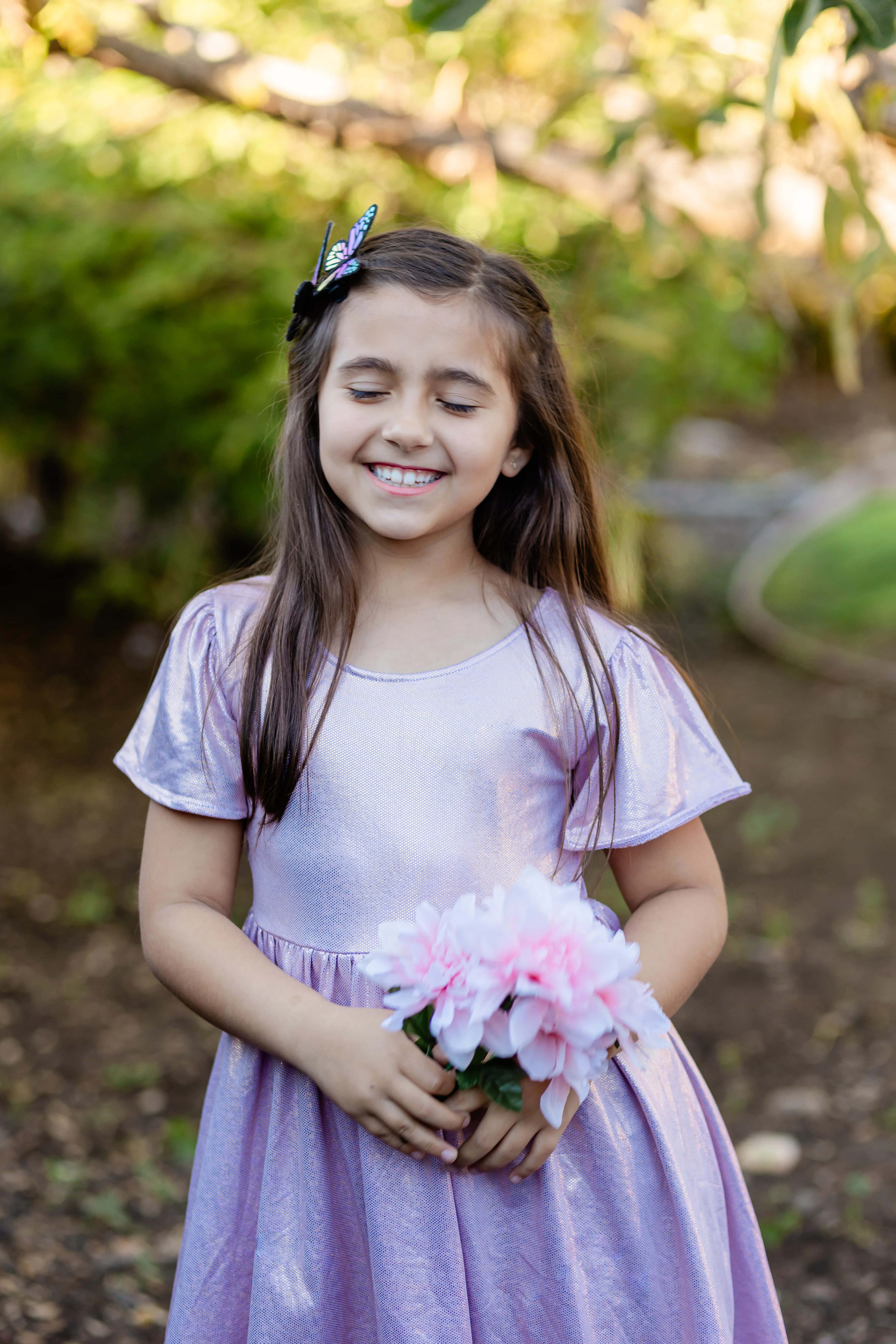 SPRING SHIMMER LAVENDER DRESS