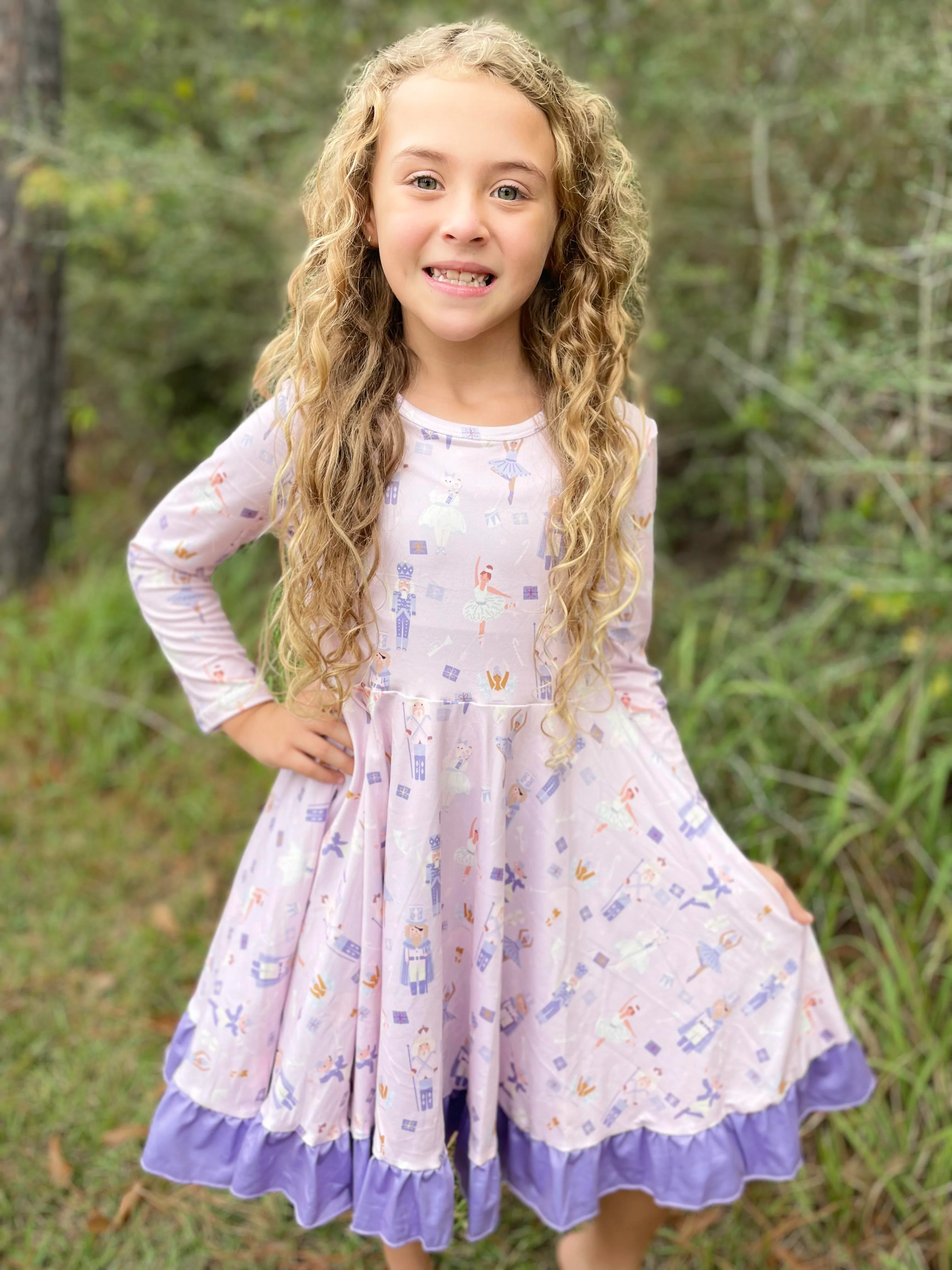 BALLERINA PURPLE RUFFLE DRESS