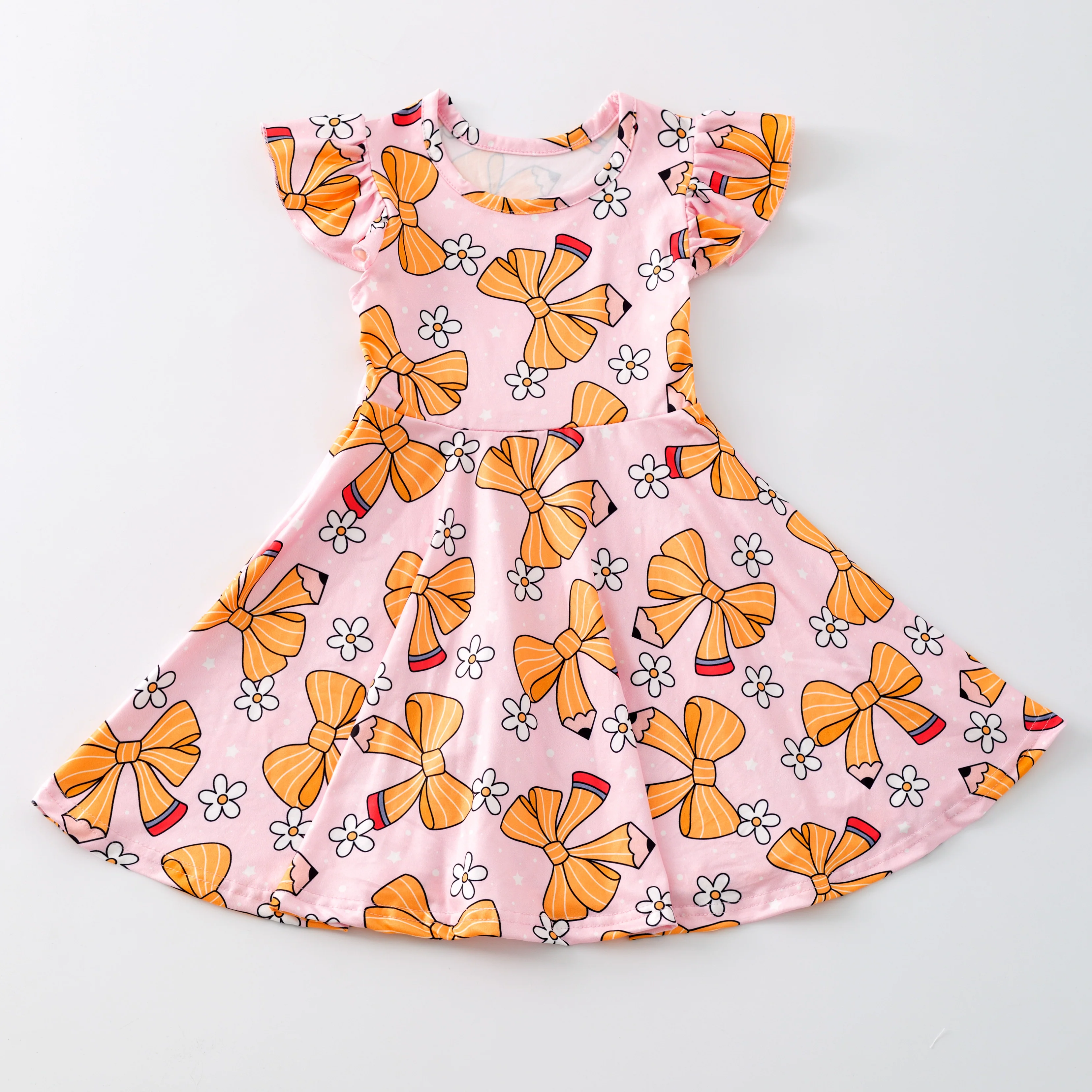 PENCIL BOW TWIRL DRESS