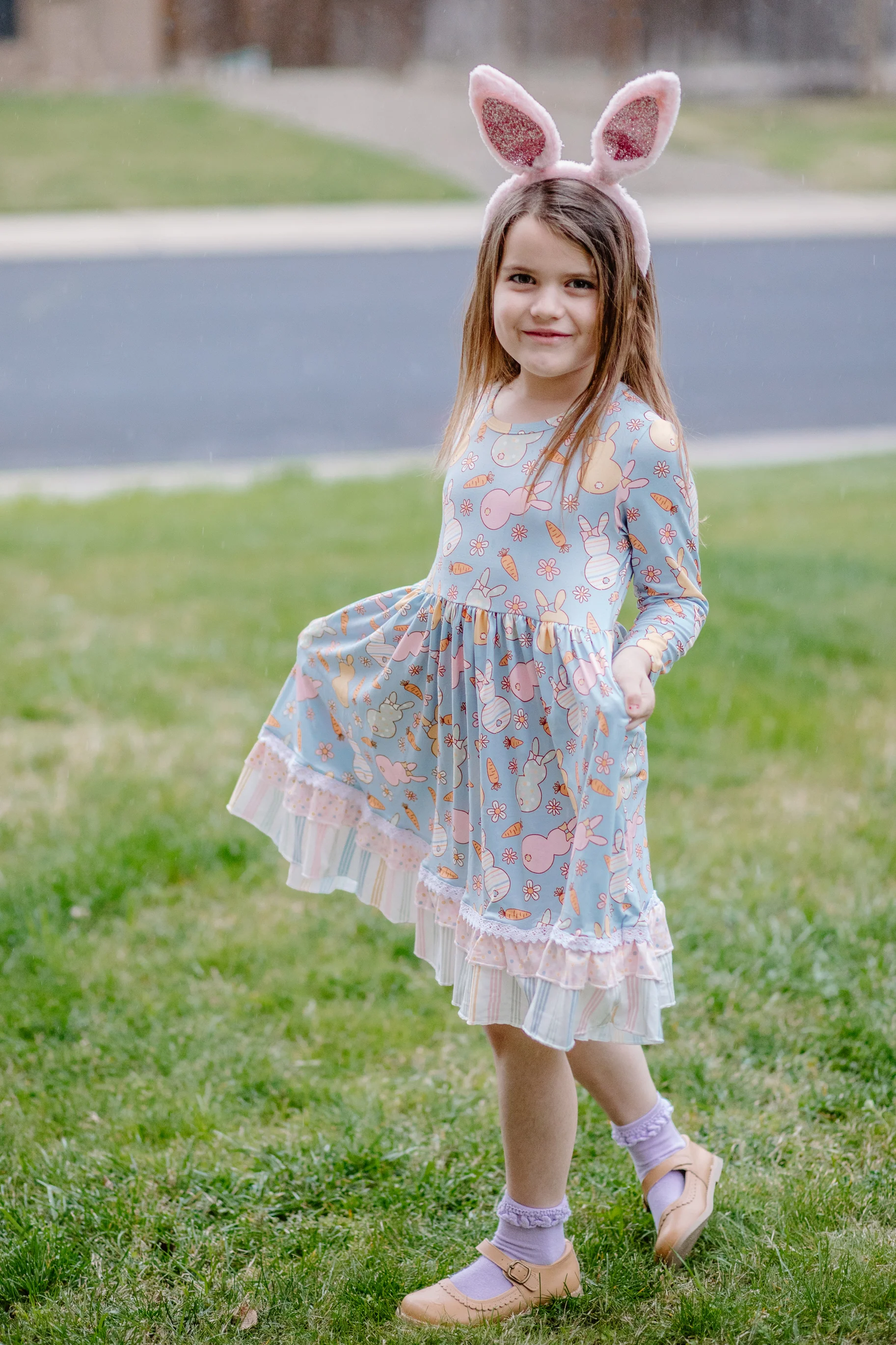 EASTER BUNNY RUFFLE DRESS