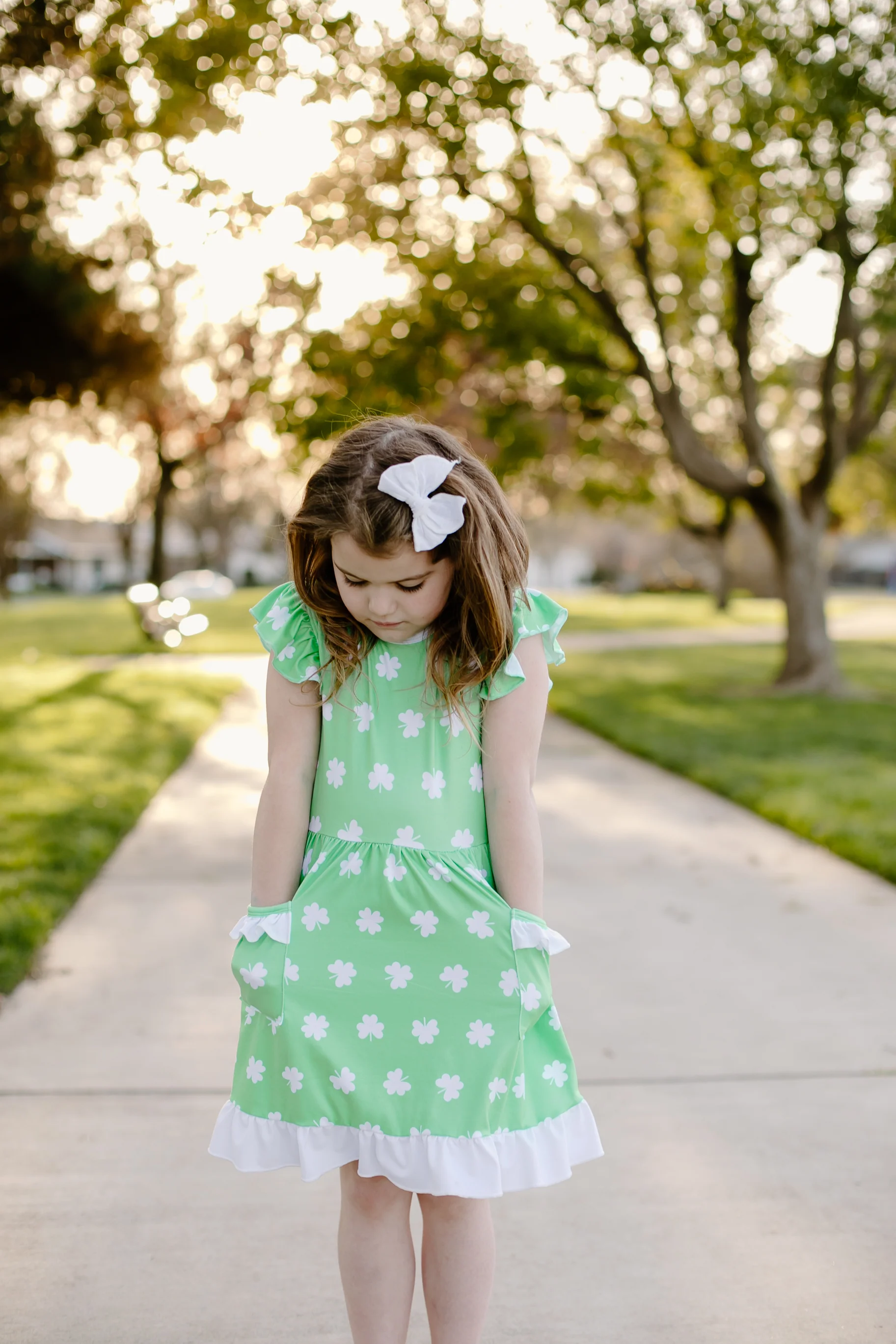 SHAMROCK DRESS WITH POCKETS