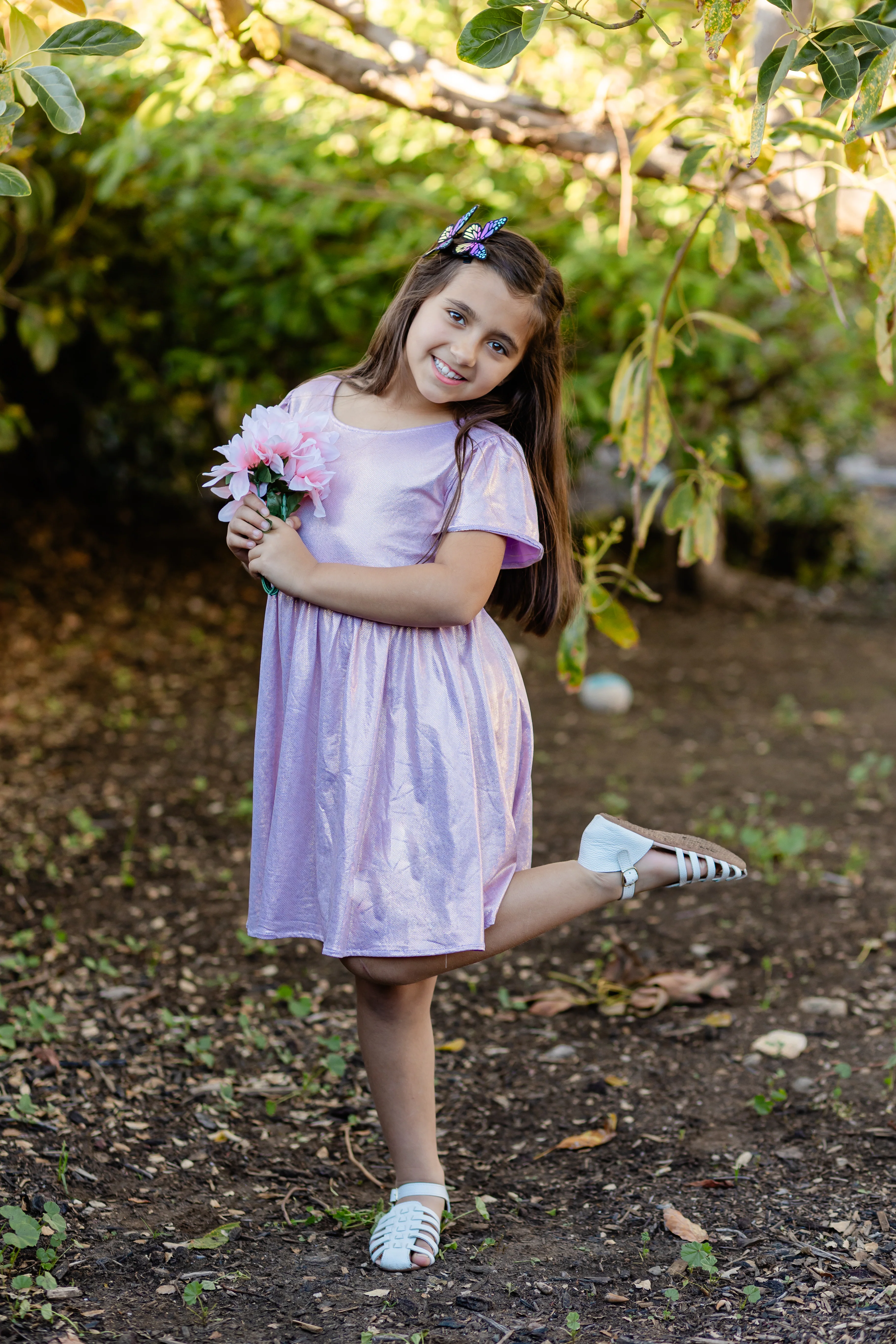 SPRING SHIMMER LAVENDER DRESS