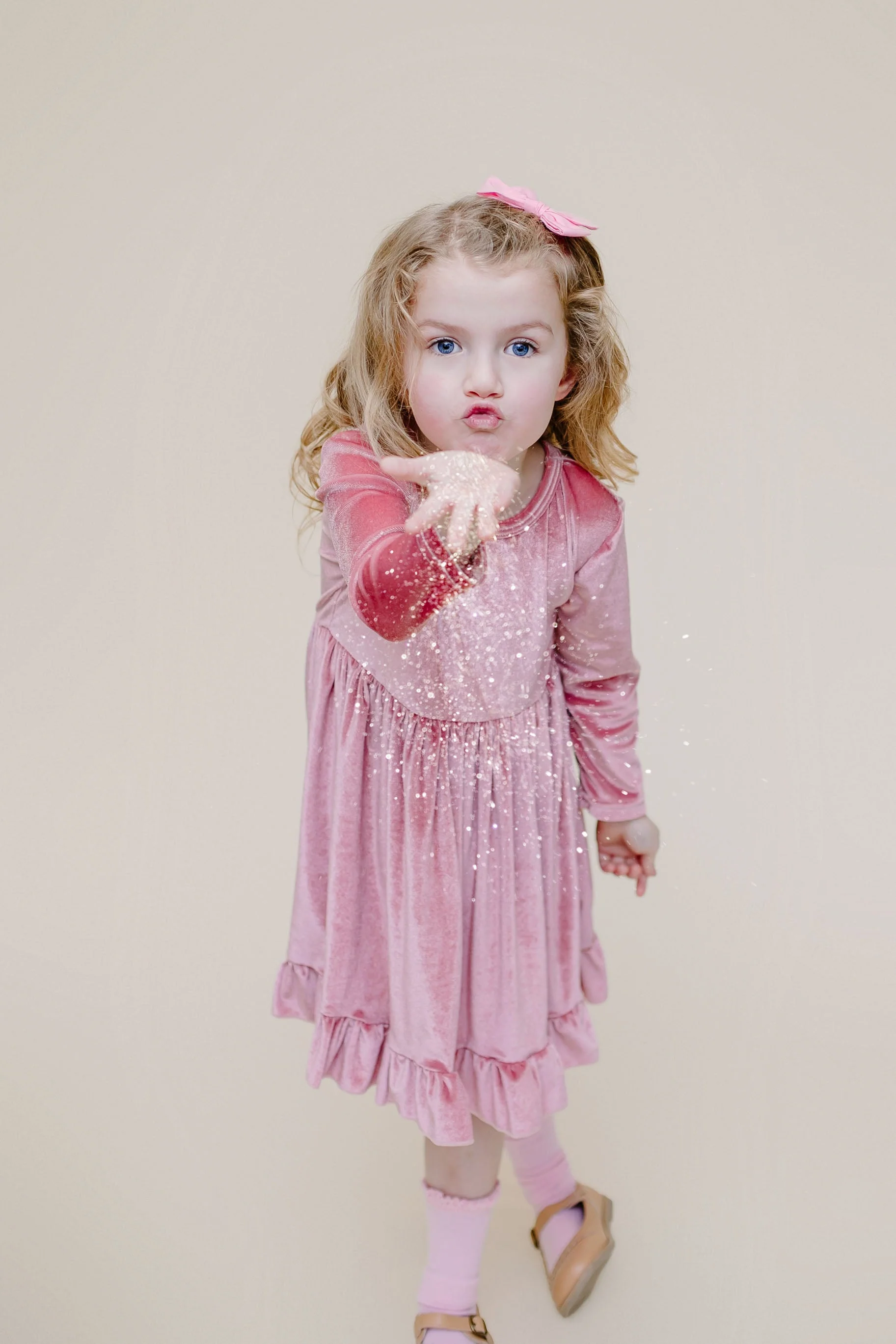 ELIZE RUFFLE DRESS - LIGHT PINK