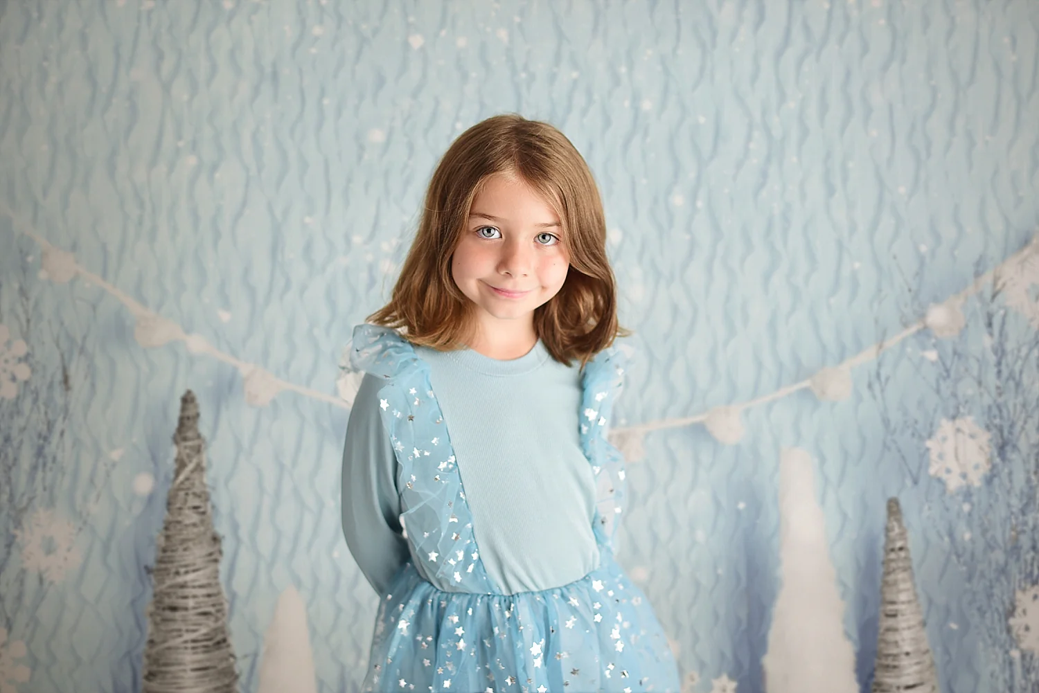 SNOWY BLUE STAR TUTU DRESS