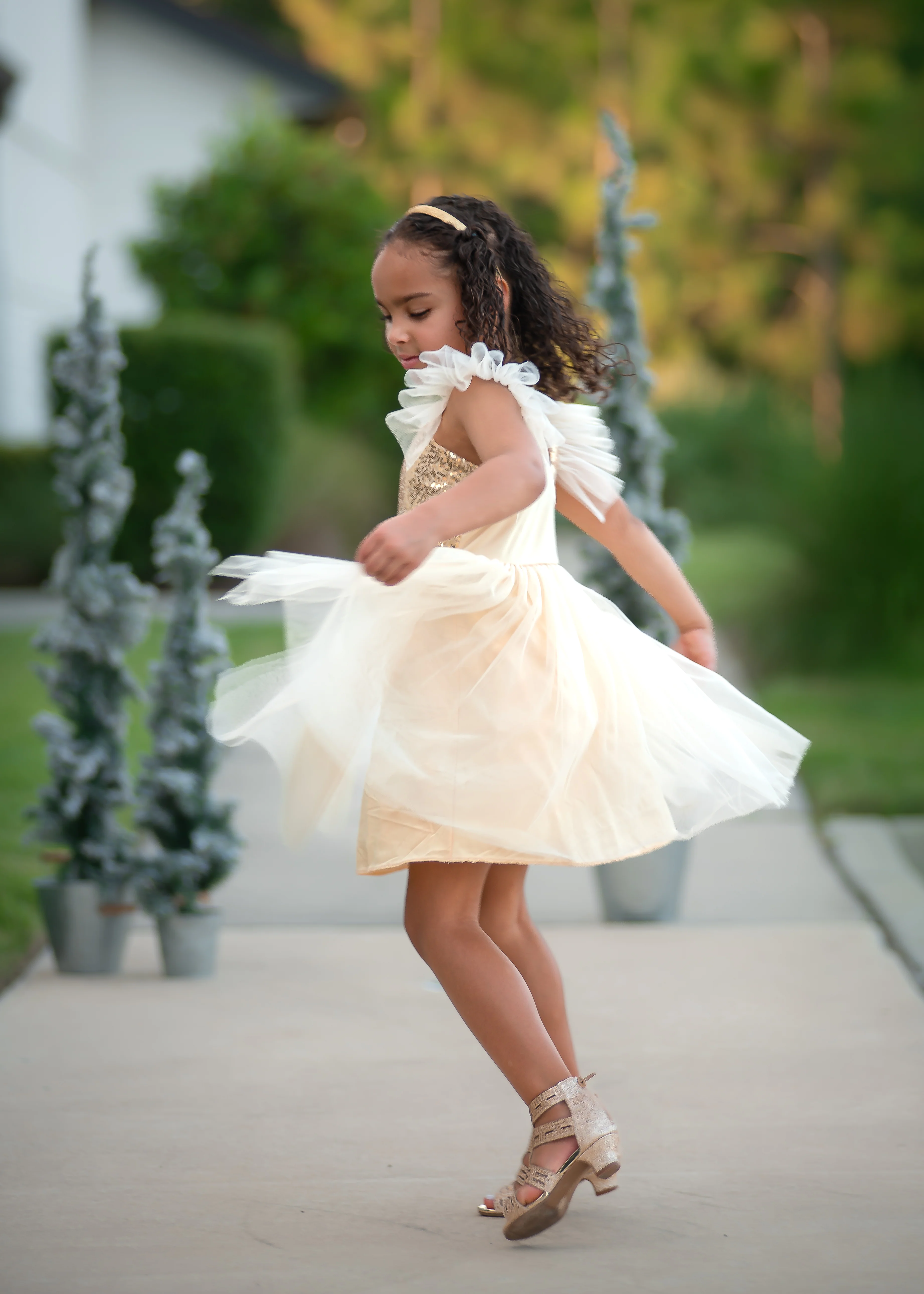 GOLD SPARKLE TUTU DRESS