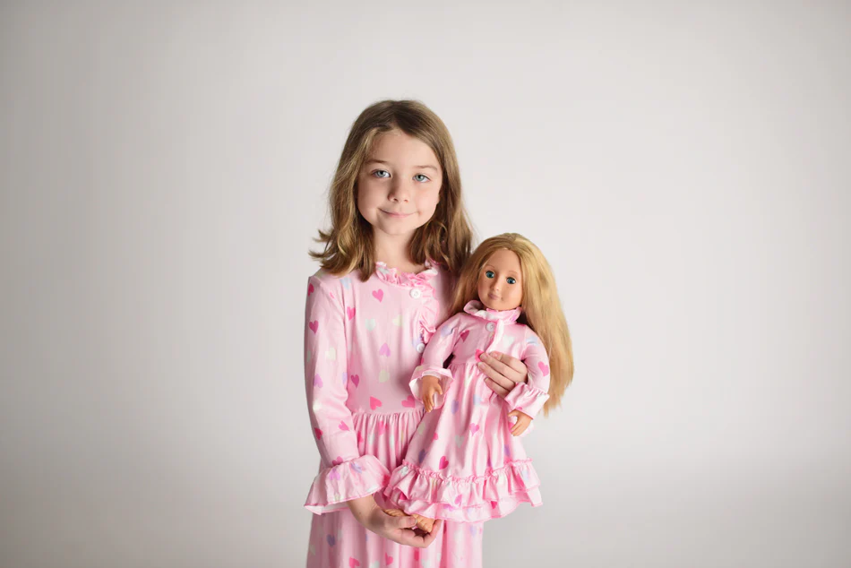 VALENTINE PINK HEARTS NIGHTGOWN