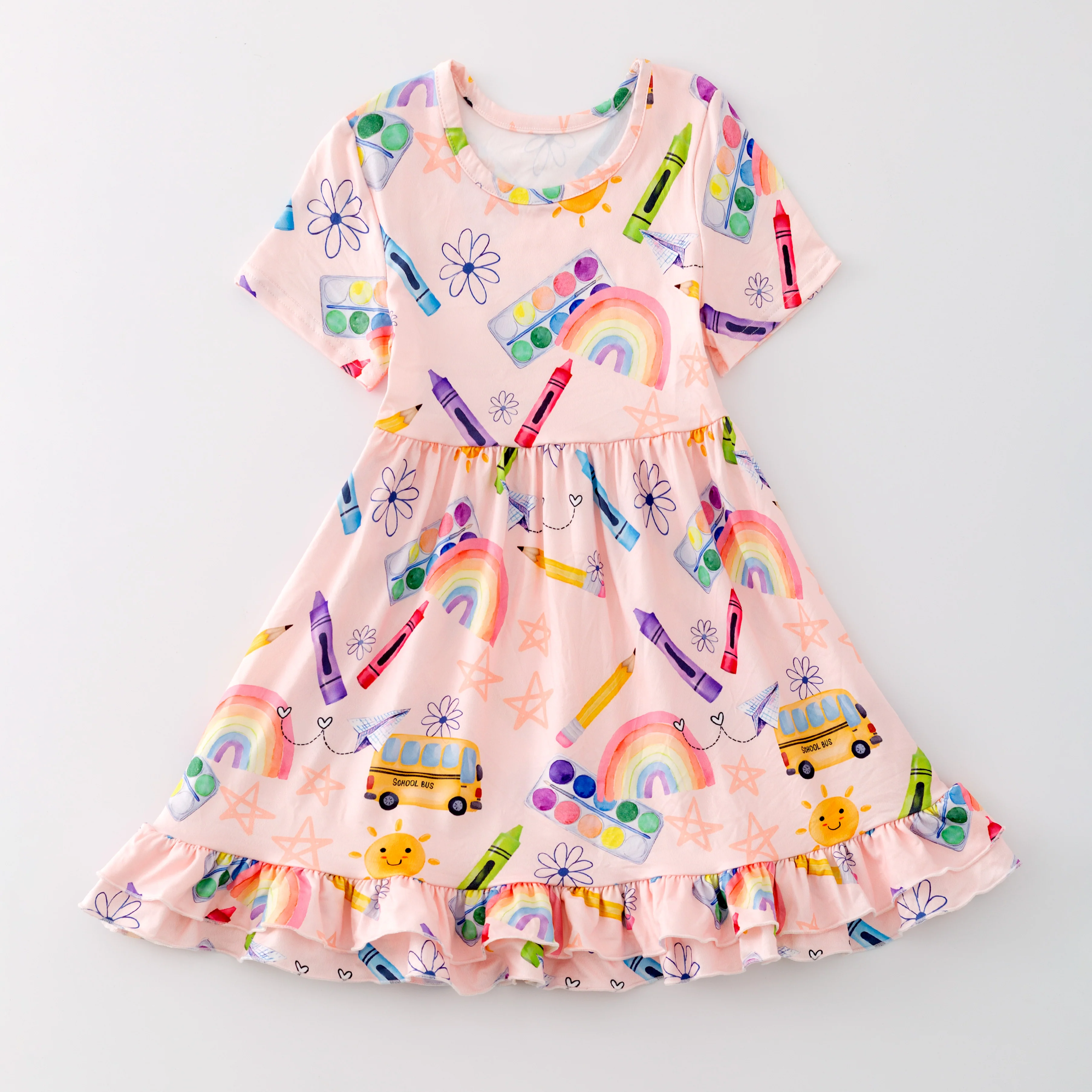 BACK TO SCHOOL RAINBOW PAINT DRESS PRESALE