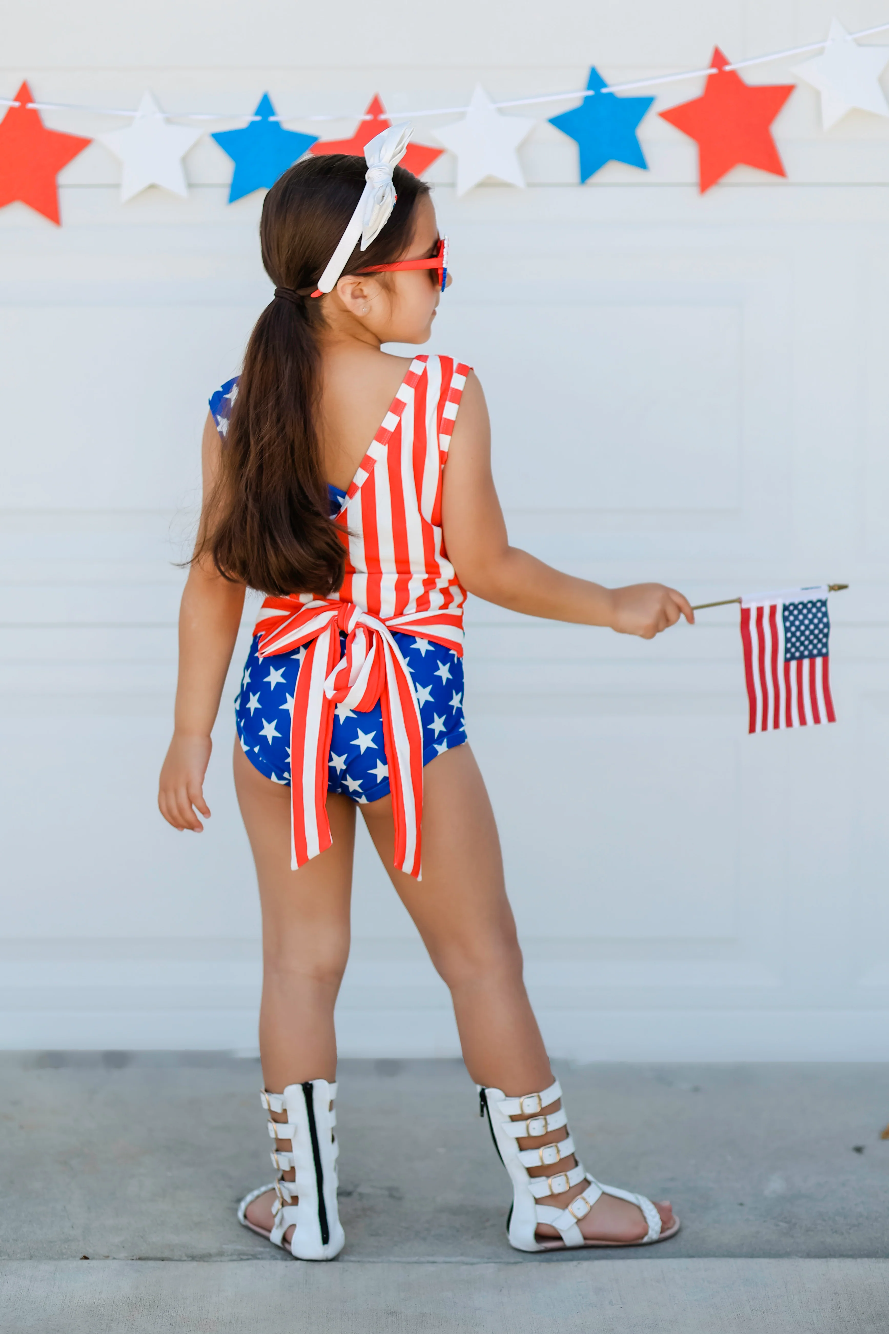 PATRIOTIC STAR & STRIPES SWIMSUIT