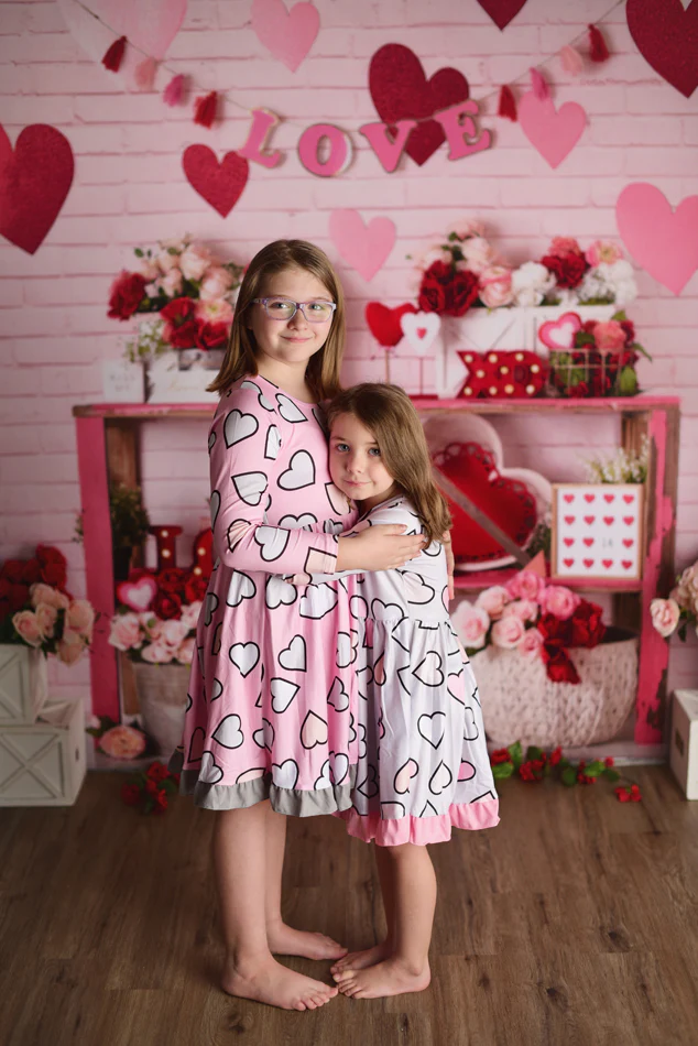 LILLY VALENTINE HEARTS DRESS - PINK