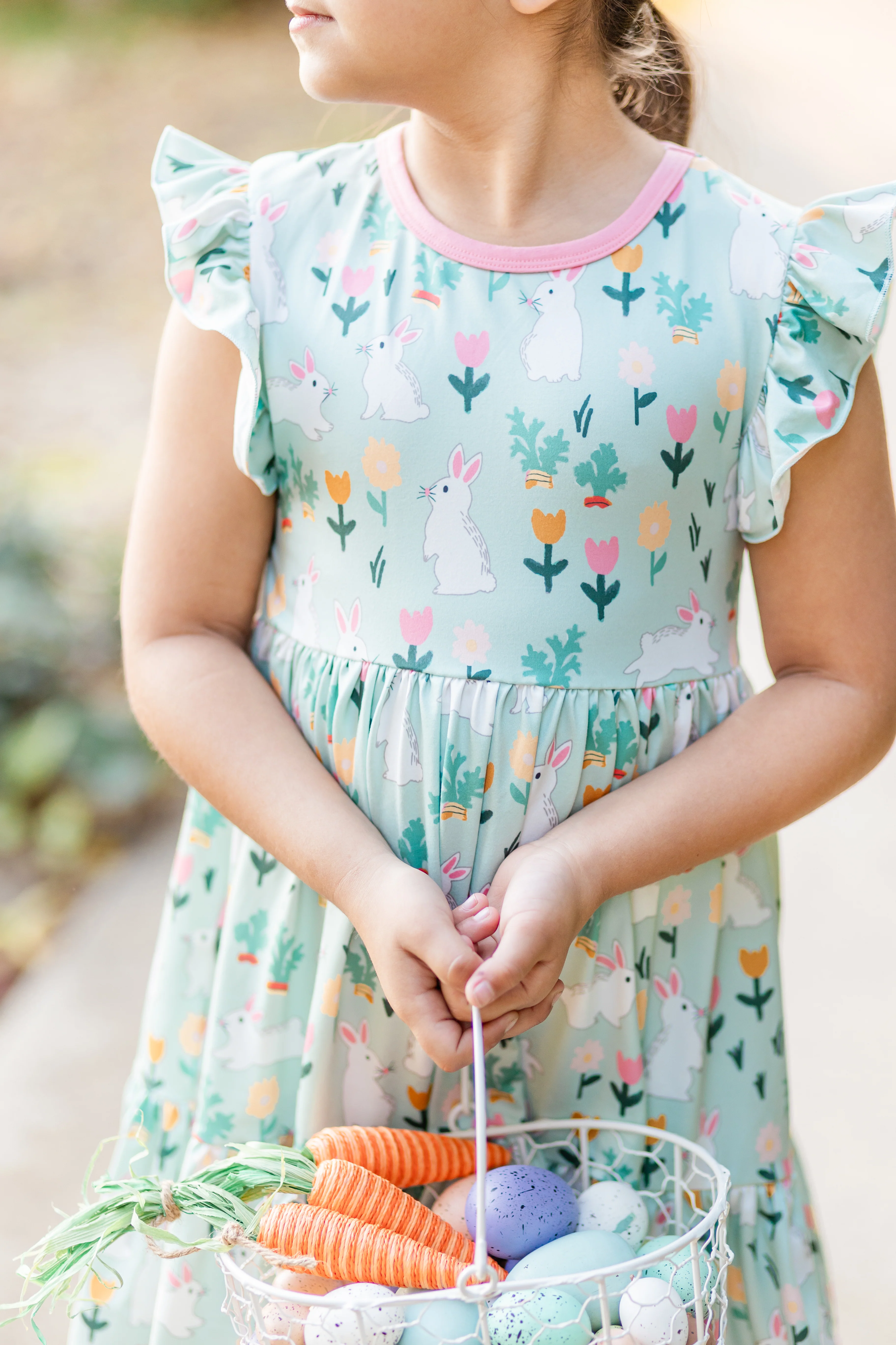 EASTER MINT BUNNY DRESS