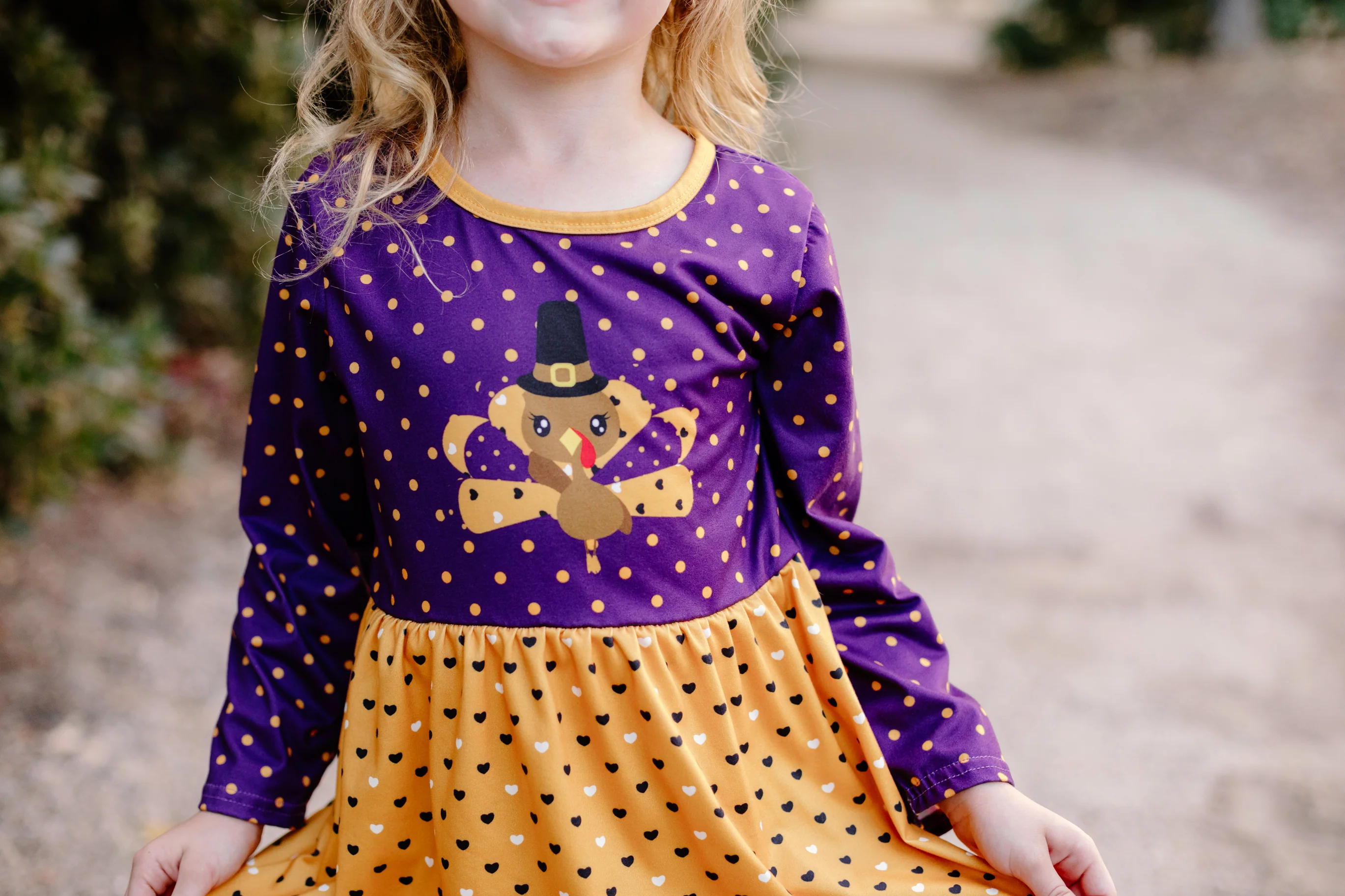 THANKSGIVING TURKEY LONG SLEEVES DRESS