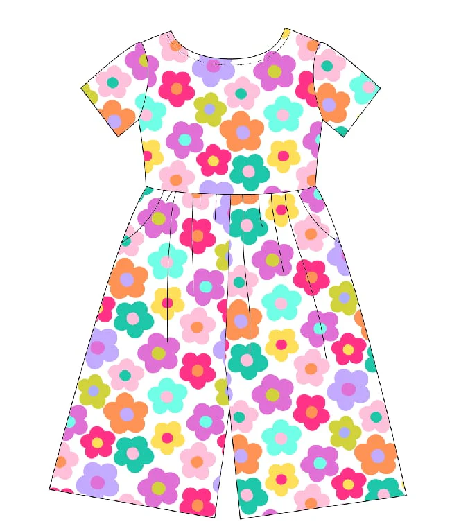 RAINBOW FLORAL JUMPSUIT