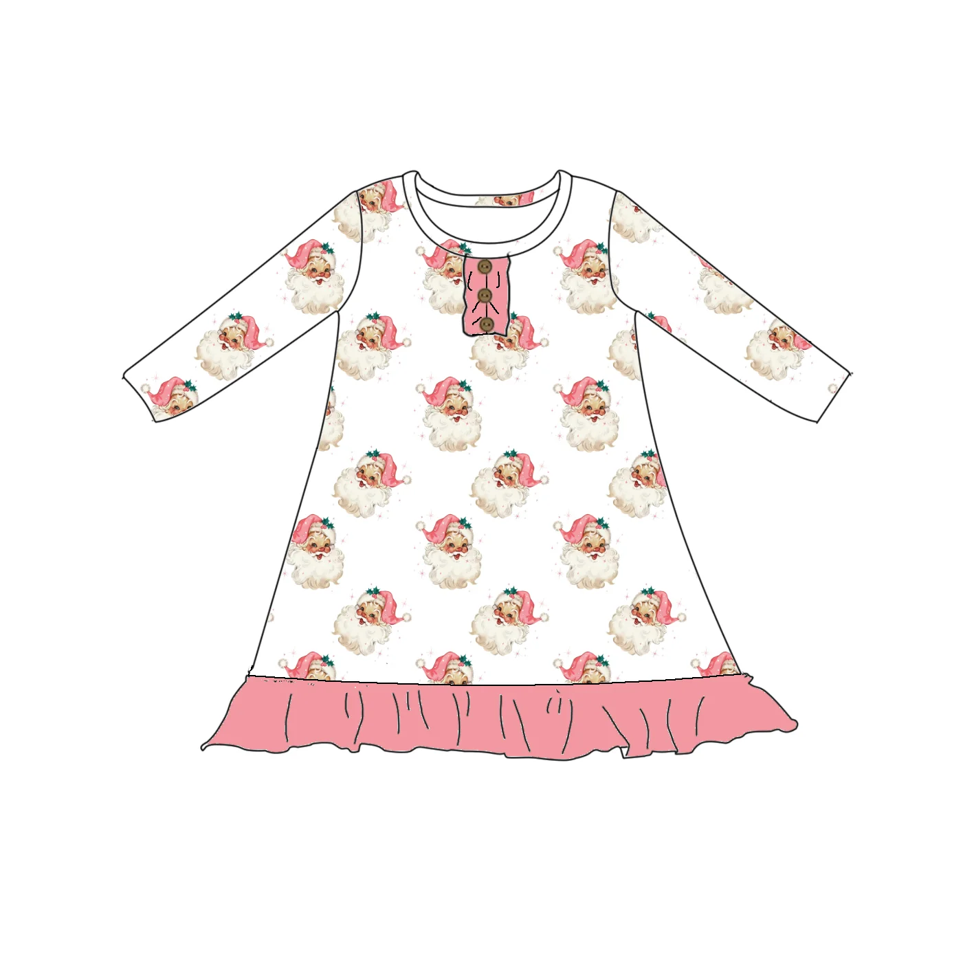 SANTA NIGHTGOWN - PINK