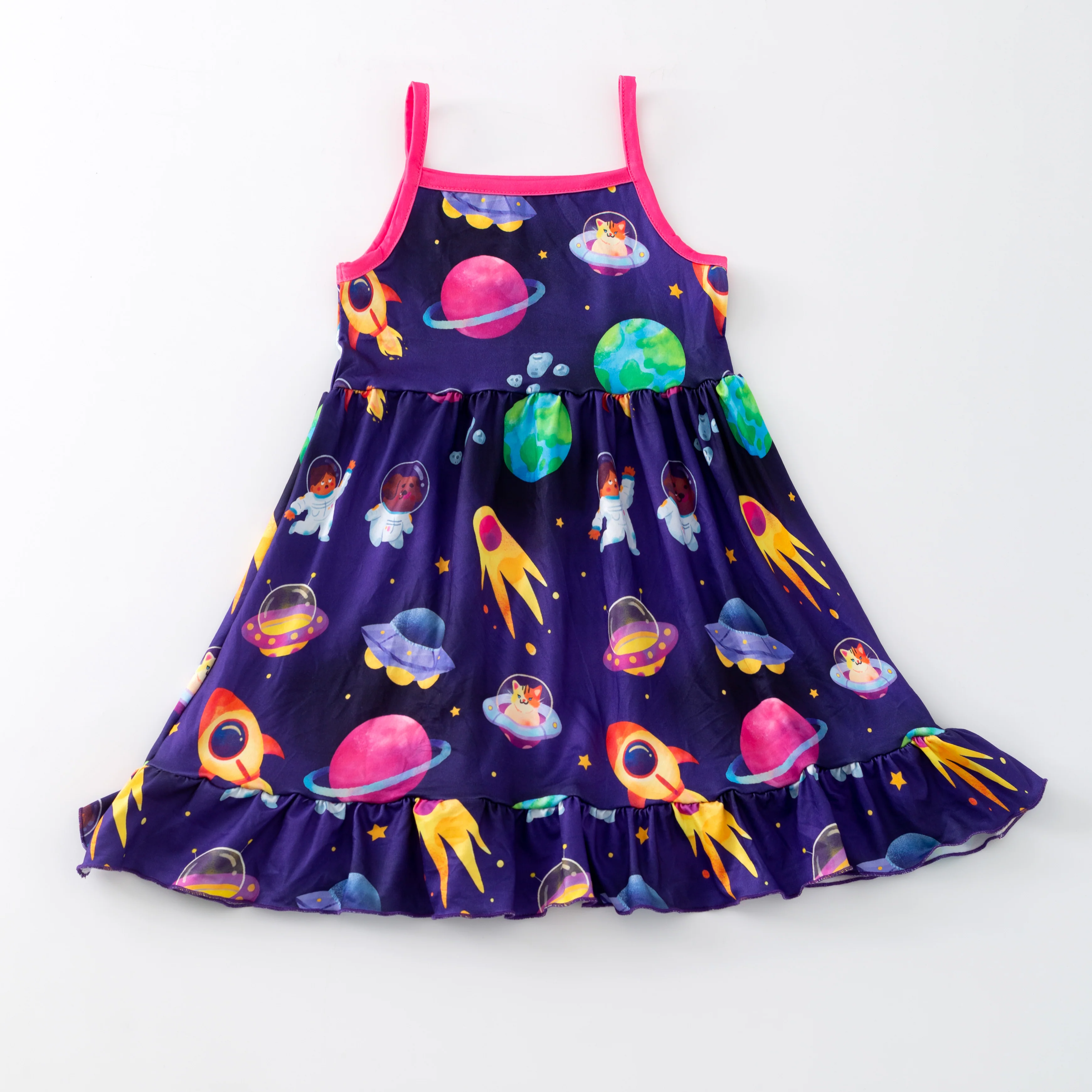 SPACE TANK RUFFLE DRESS