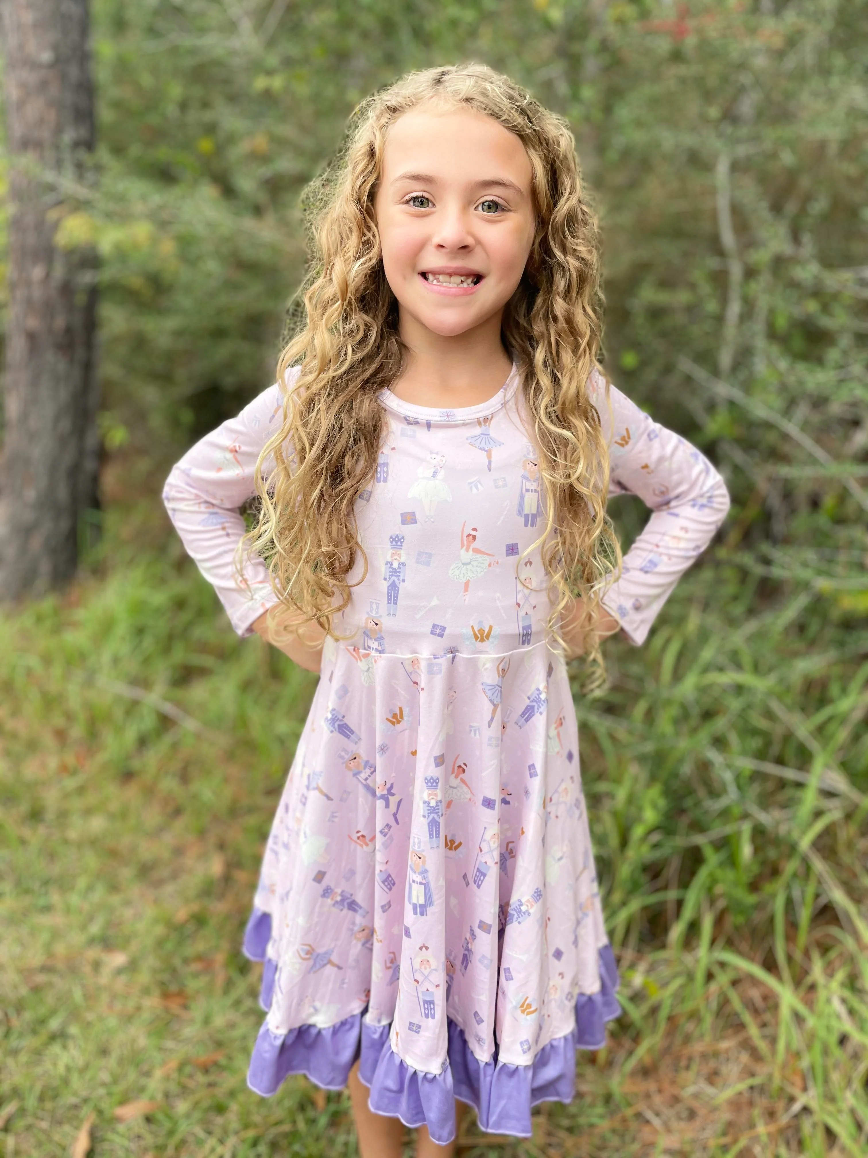 BALLERINA PURPLE RUFFLE DRESS