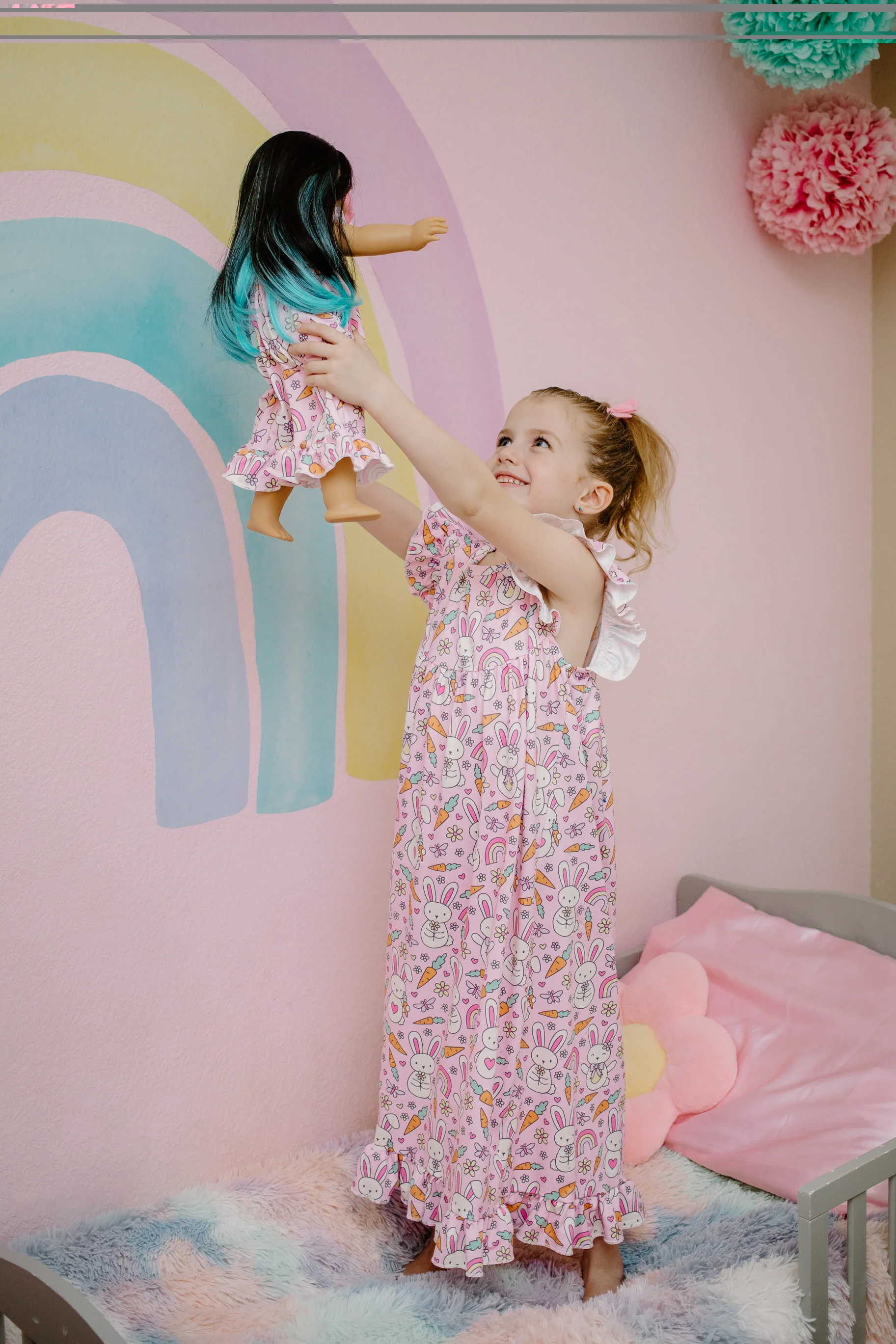 PINK EASTER BUNNY NIGHTGOWN